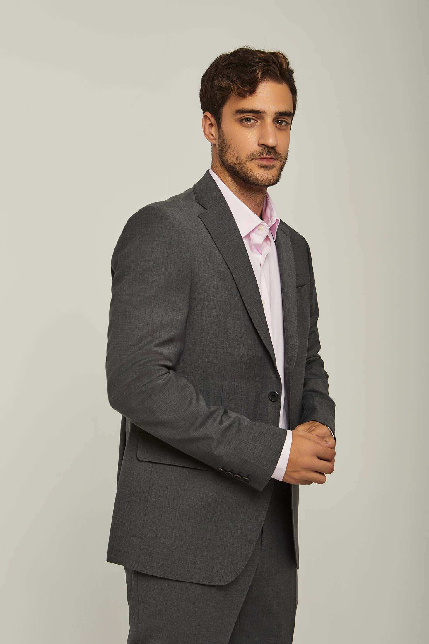Men Regular Fit Blazer - Grey - Image 2