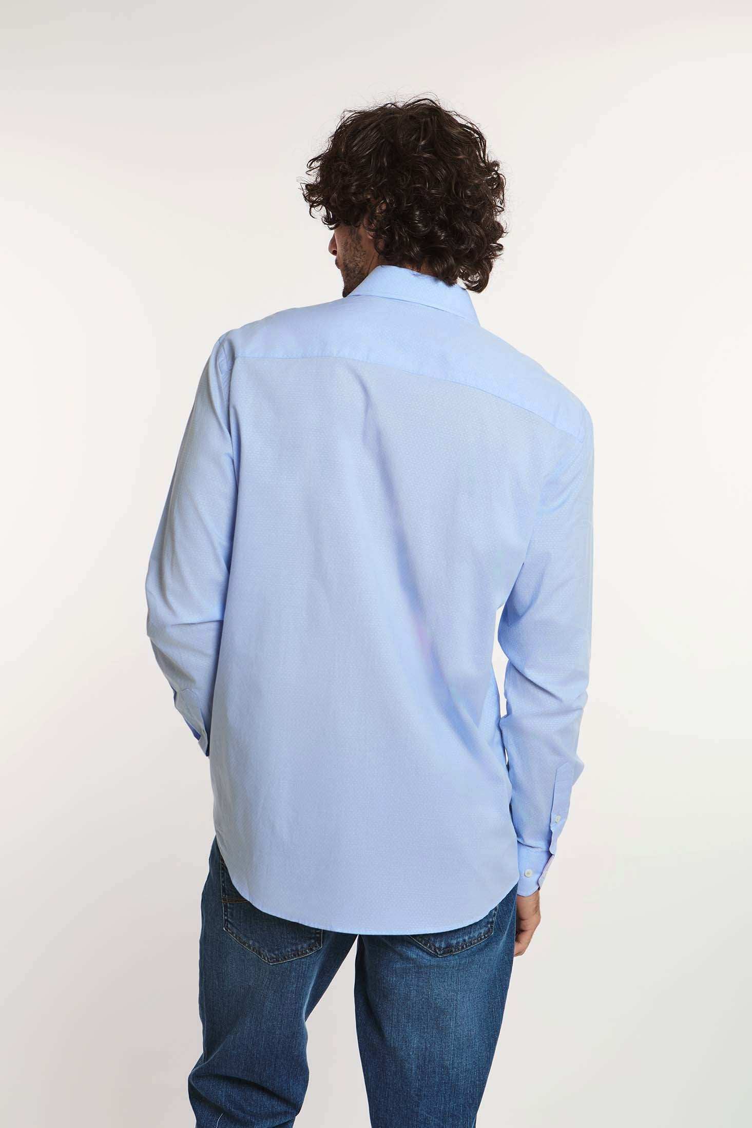 Men Regular Fit Shirt - Lt.Blue - Image 3