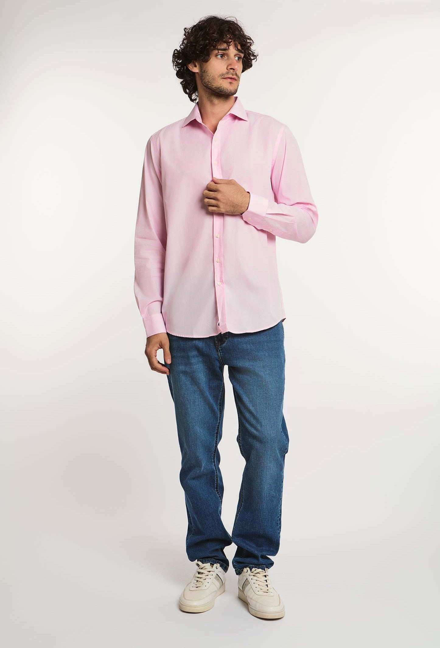 Men Regular Fit Shirt - Pink - Image 4