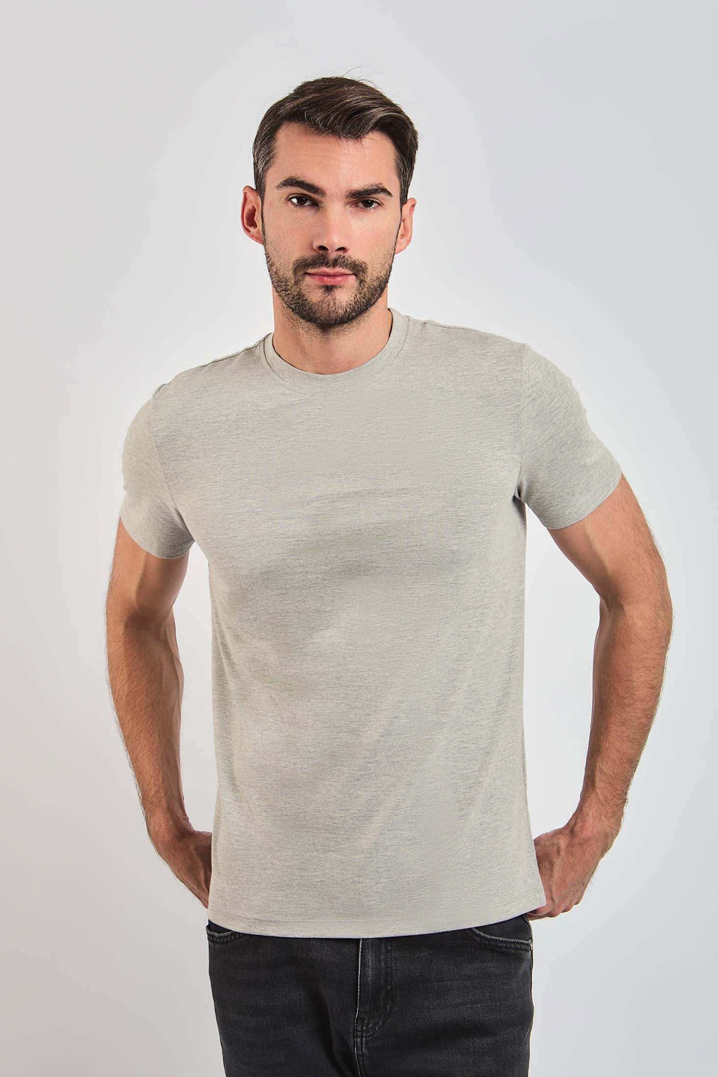 Men Regular Fit T-Shirt - Light Grey