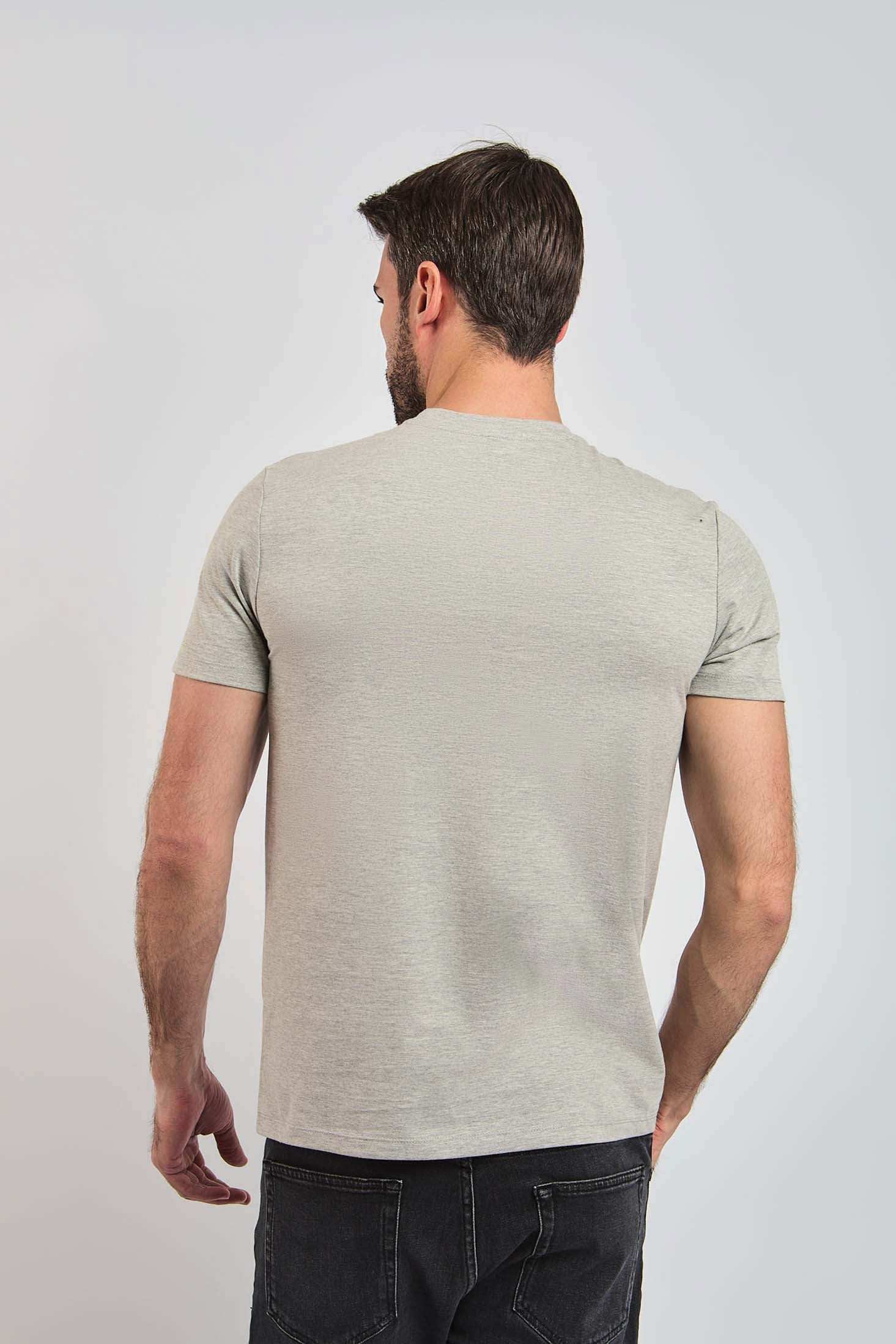 Men Regular Fit T-Shirt - Light Grey - Image 3