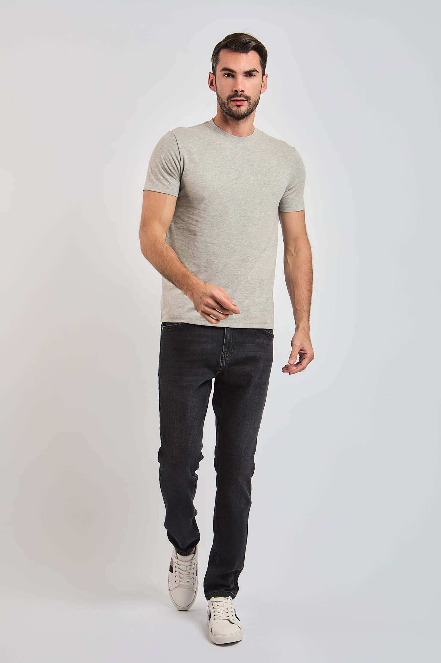 Men Regular Fit T-Shirt - Light Grey - Image 4