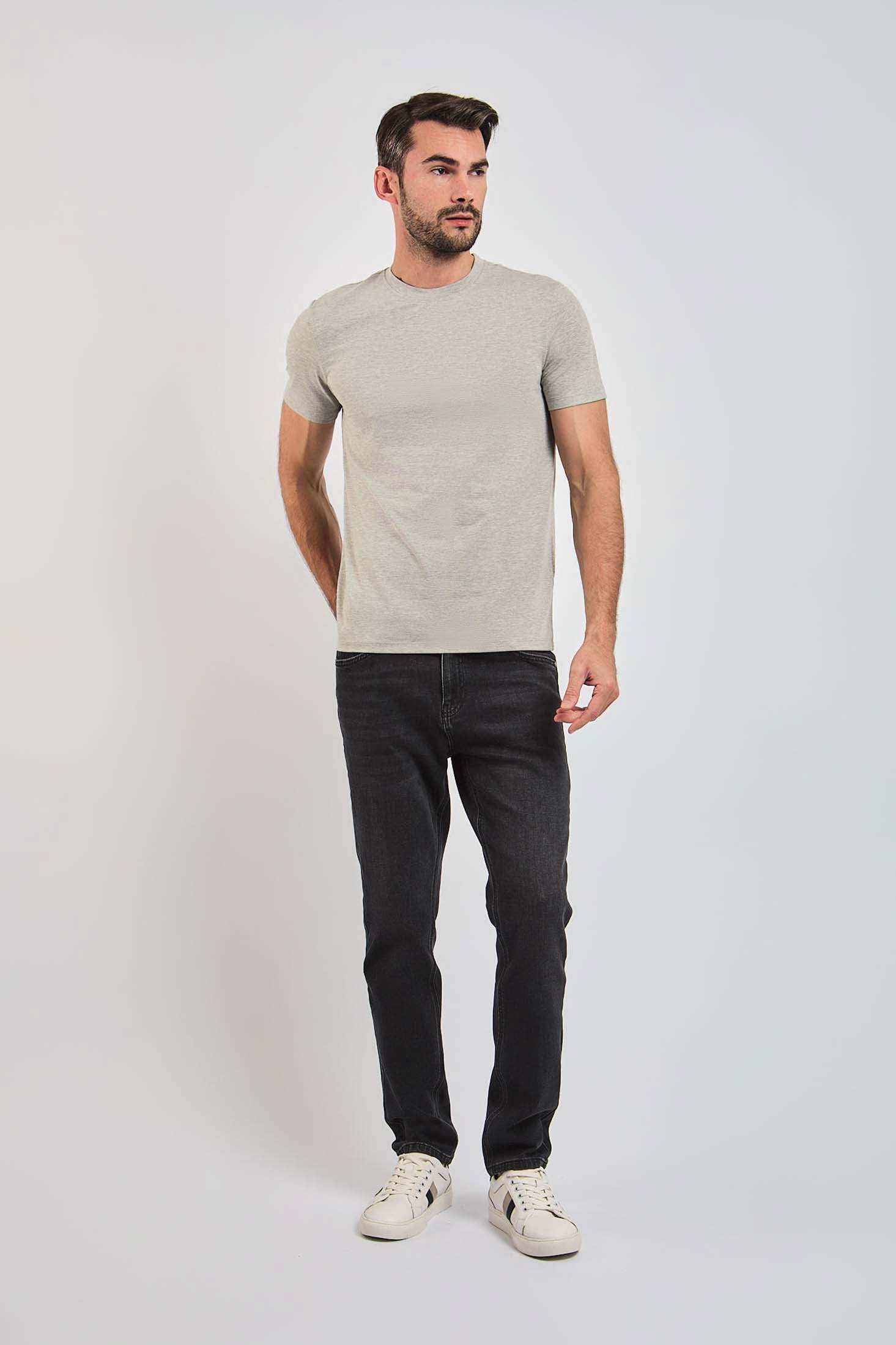 Men Regular Fit T-Shirt - Light Grey - Image 5