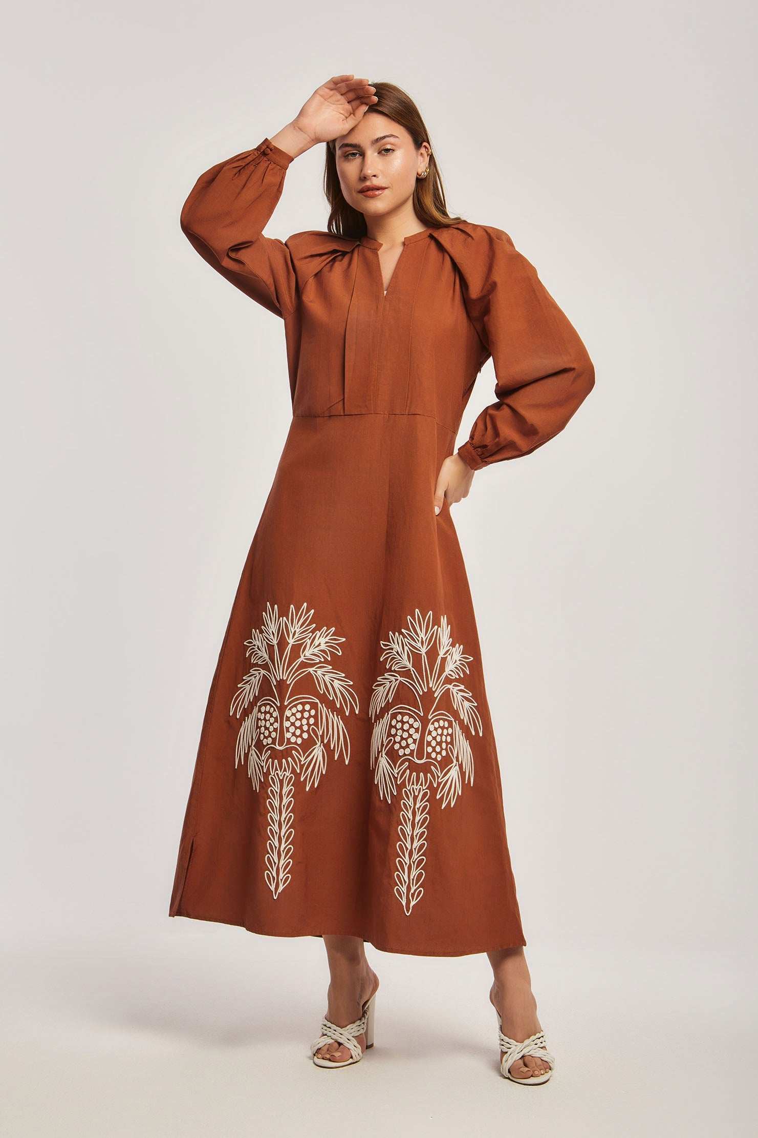 Women Regular Fit Dress - Brick Red - Image 2