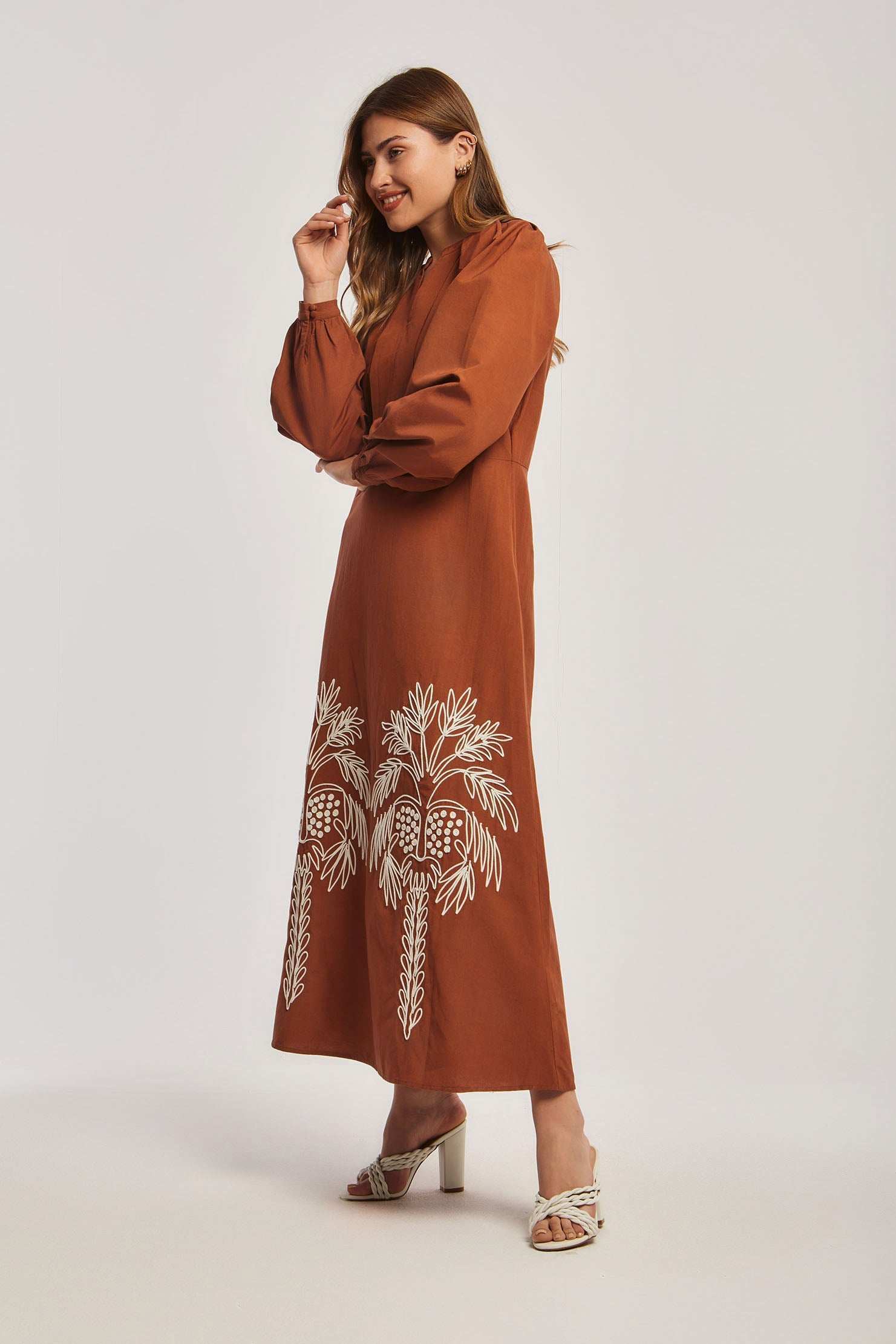 Women Regular Fit Dress - Brick Red - Image 3