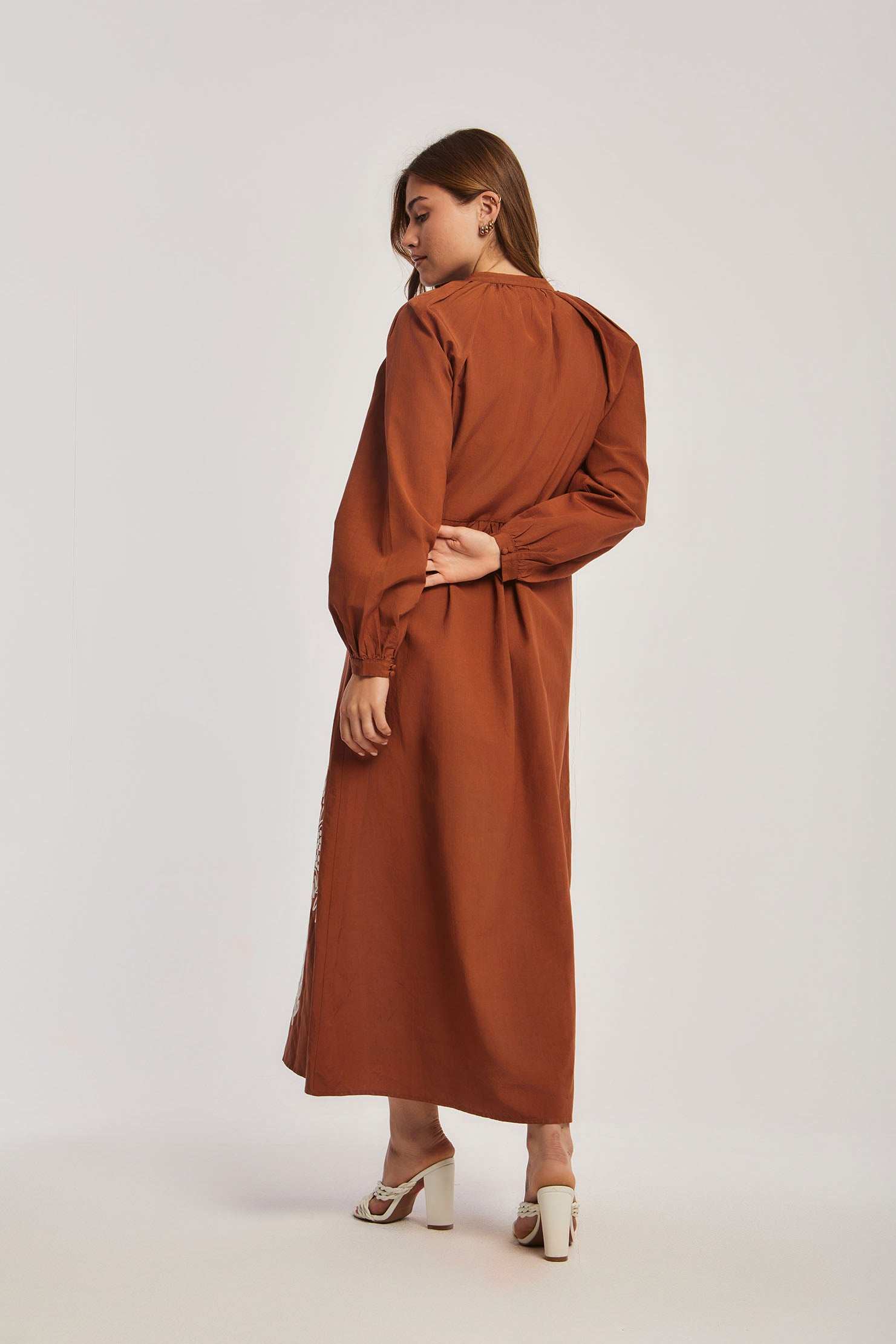 Women Regular Fit Dress - Brick Red - Image 4