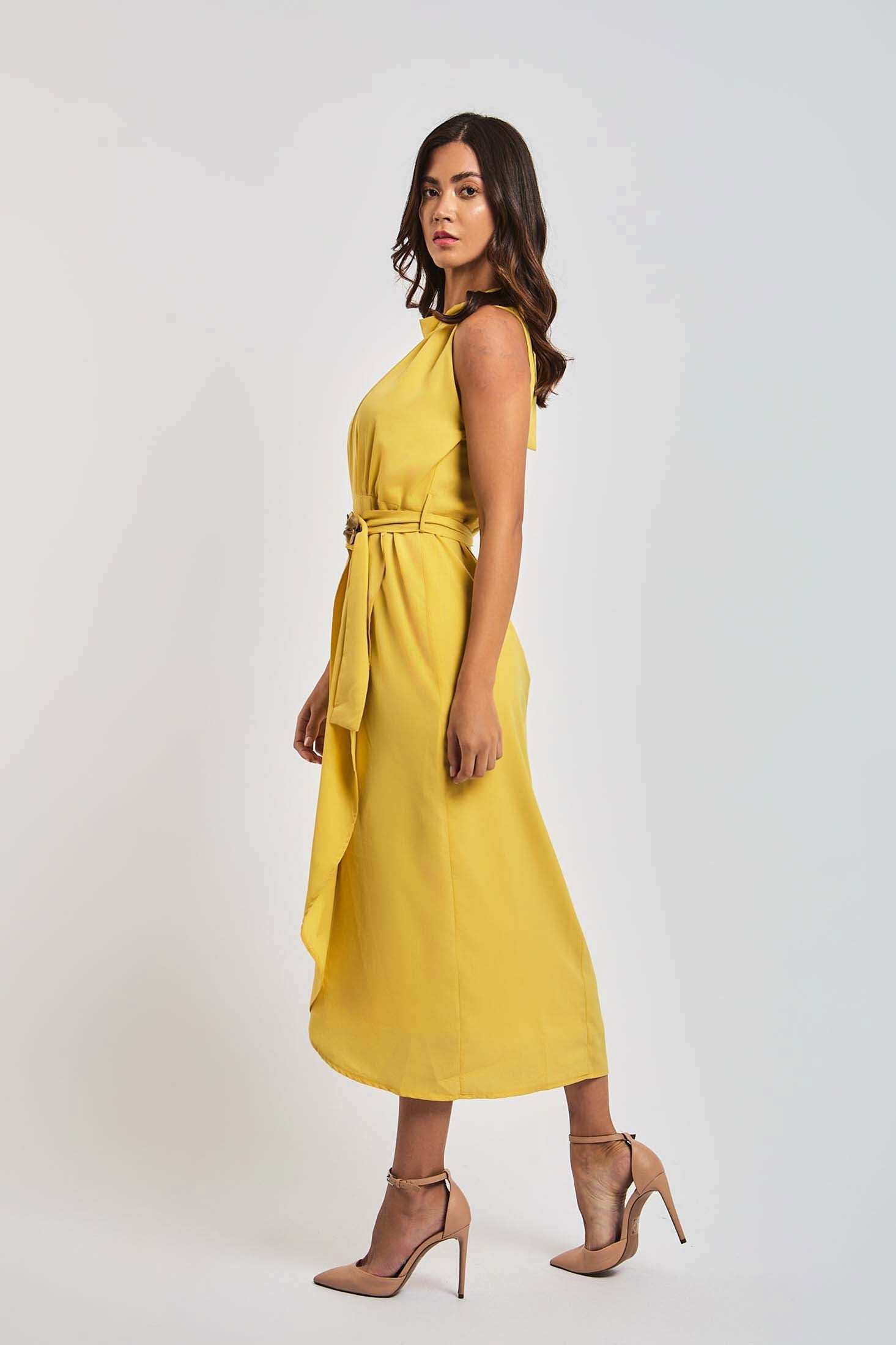 Women Regular Fit Dress - Gold - Image 2