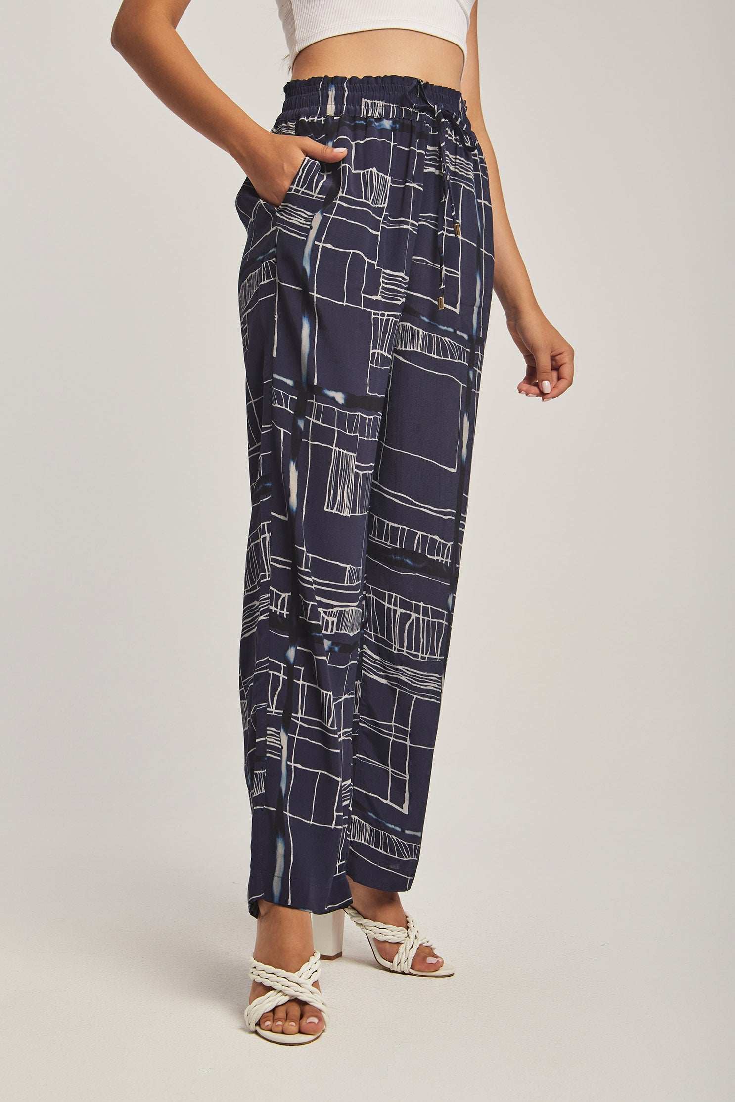 Women Regular Fit Pant - Navy Dark Blue - Image 2