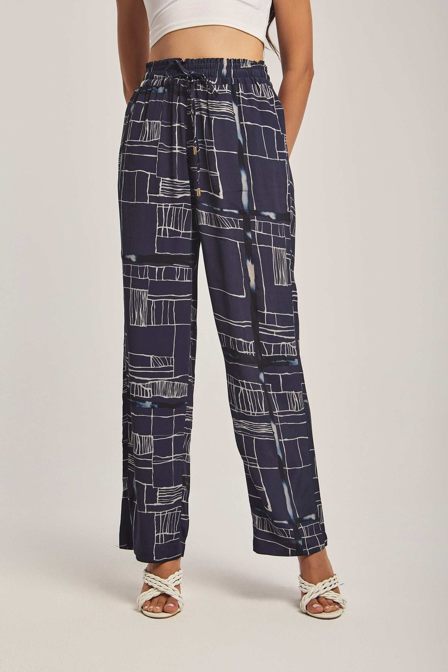 Women Regular Fit Pant - Navy Dark Blue - Image 3