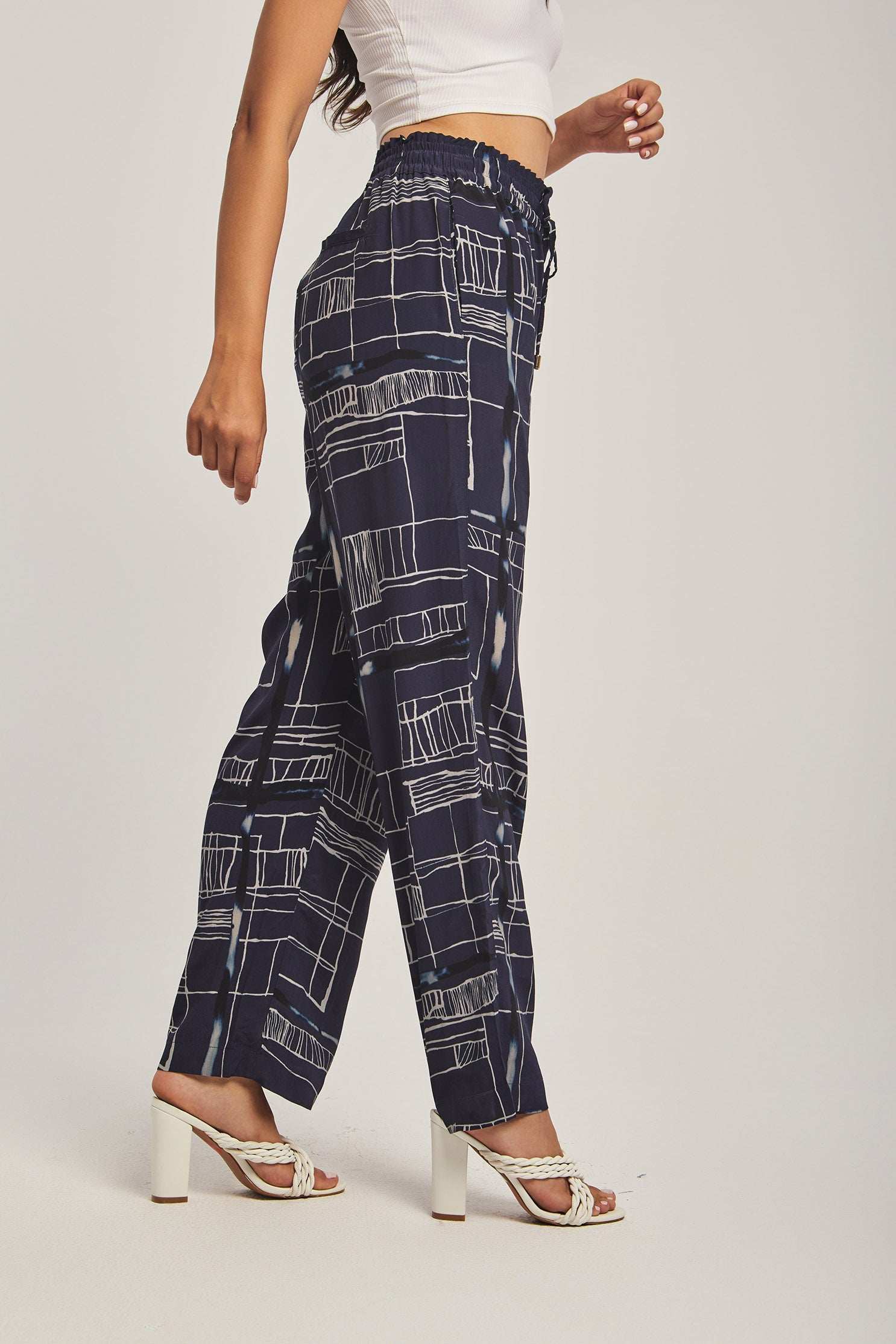 Women Regular Fit Pant - Navy Dark Blue - Image 4
