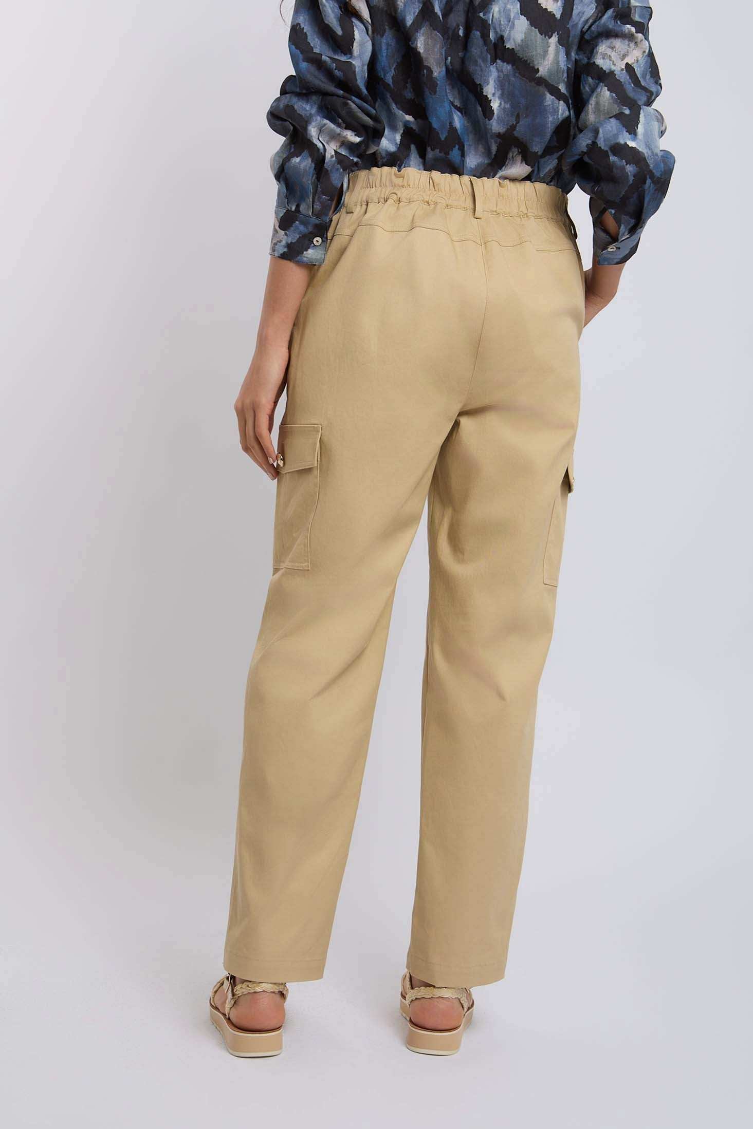 Women Regular Fit Pant - Beige - Image 3