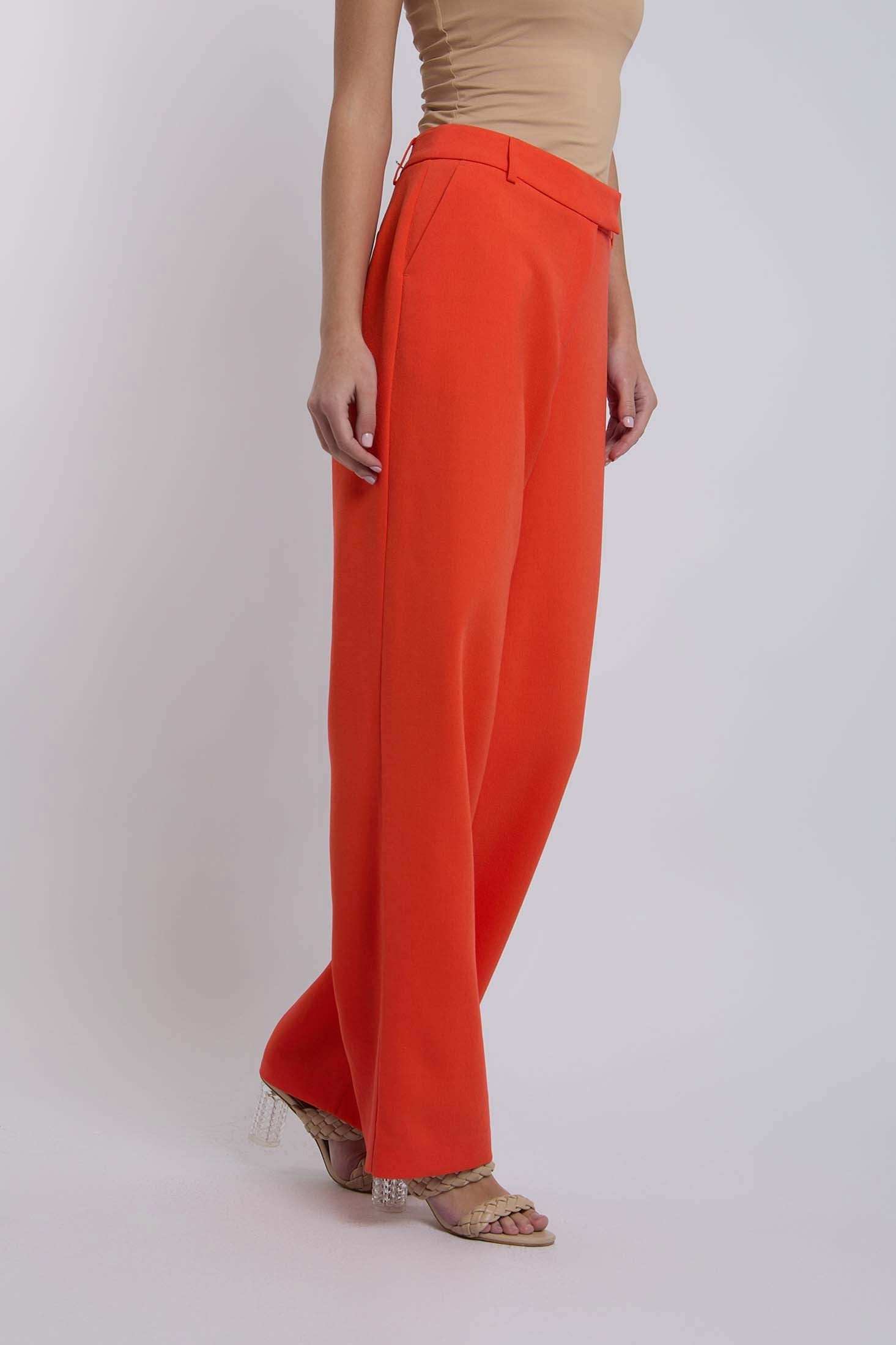 Women Regular Fit Pant - Mandarin Red - Image 2
