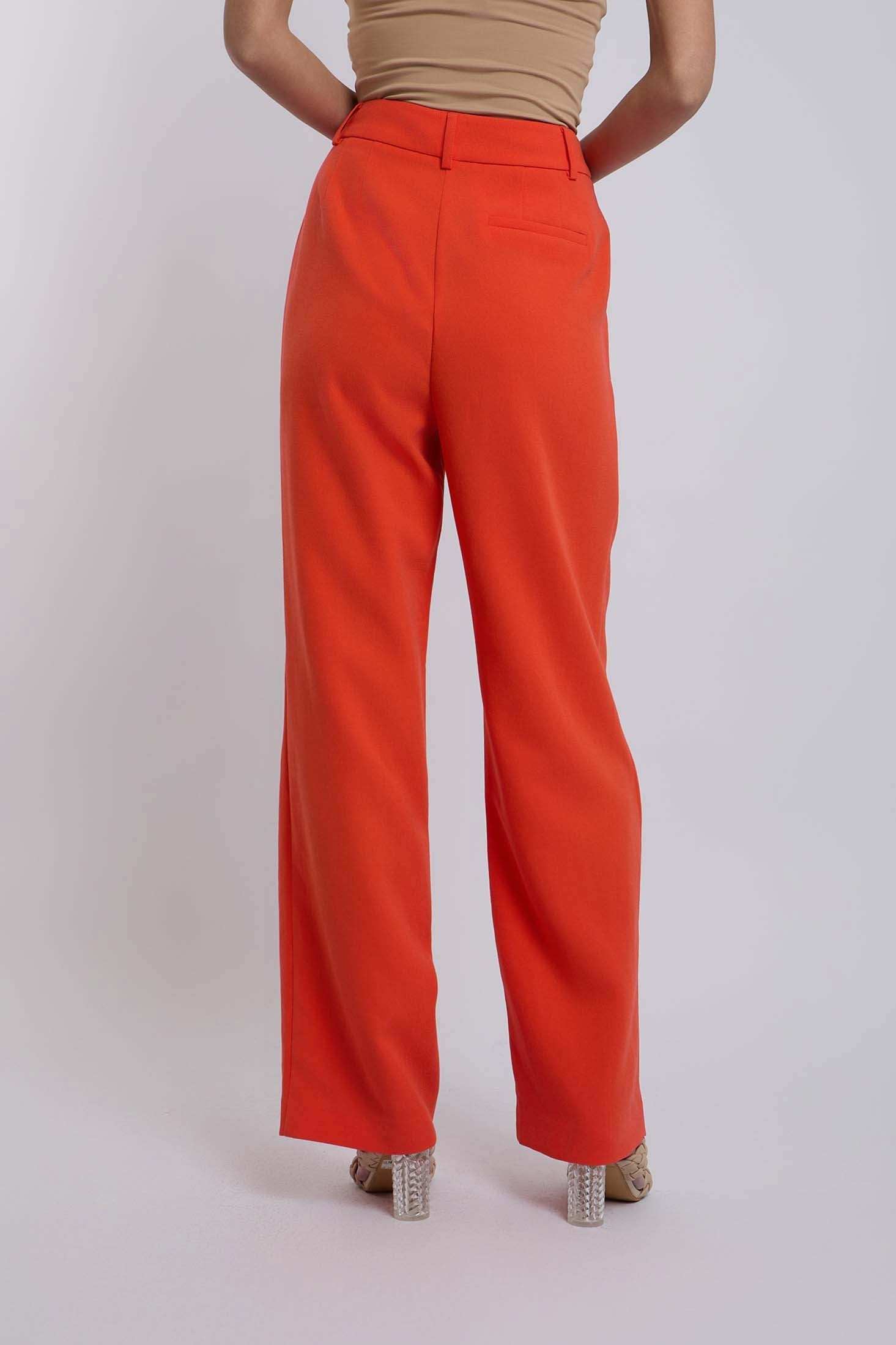 Women Regular Fit Pant - Mandarin Red - Image 3
