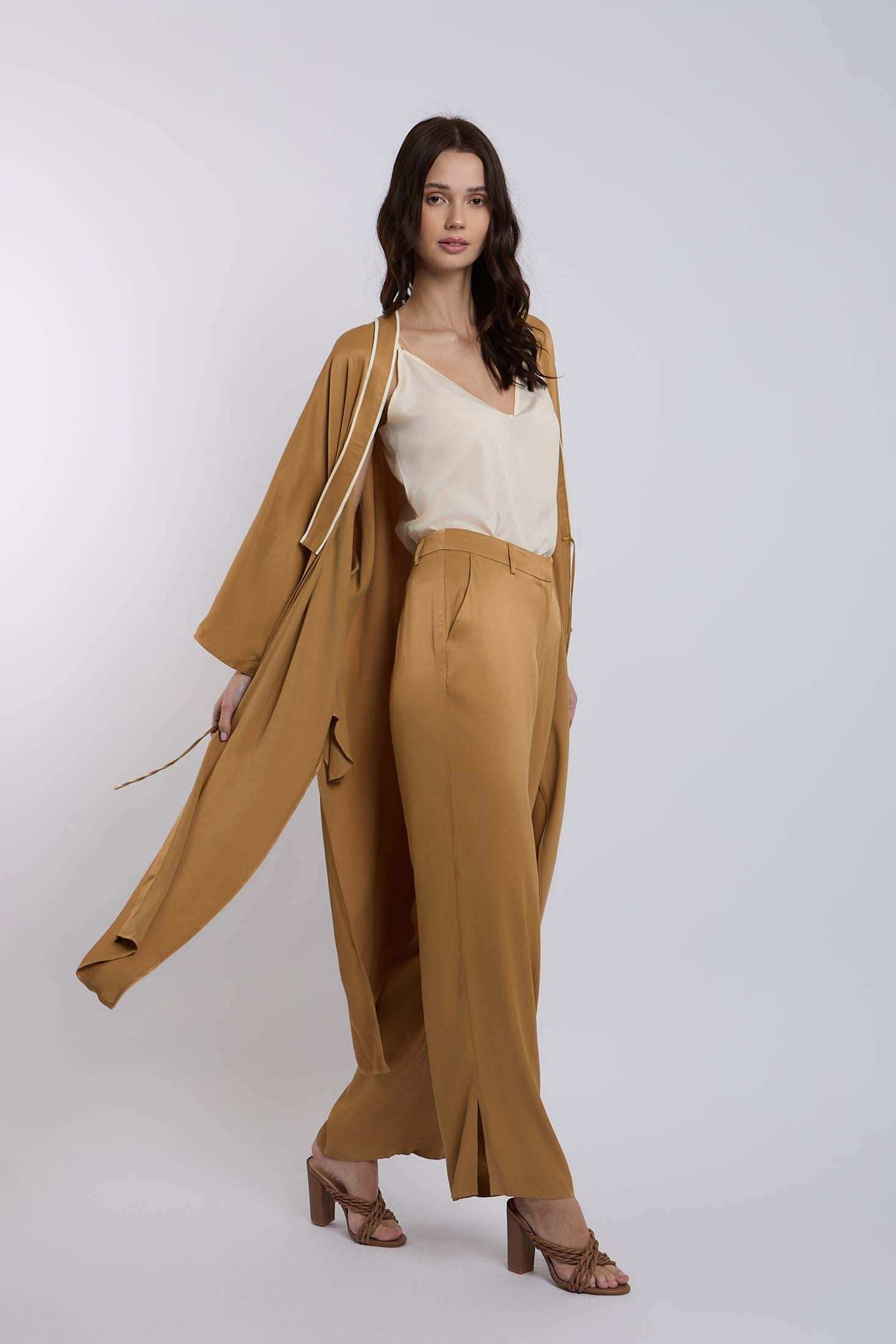 Women Regular Fit Pant - Brown - Image 4