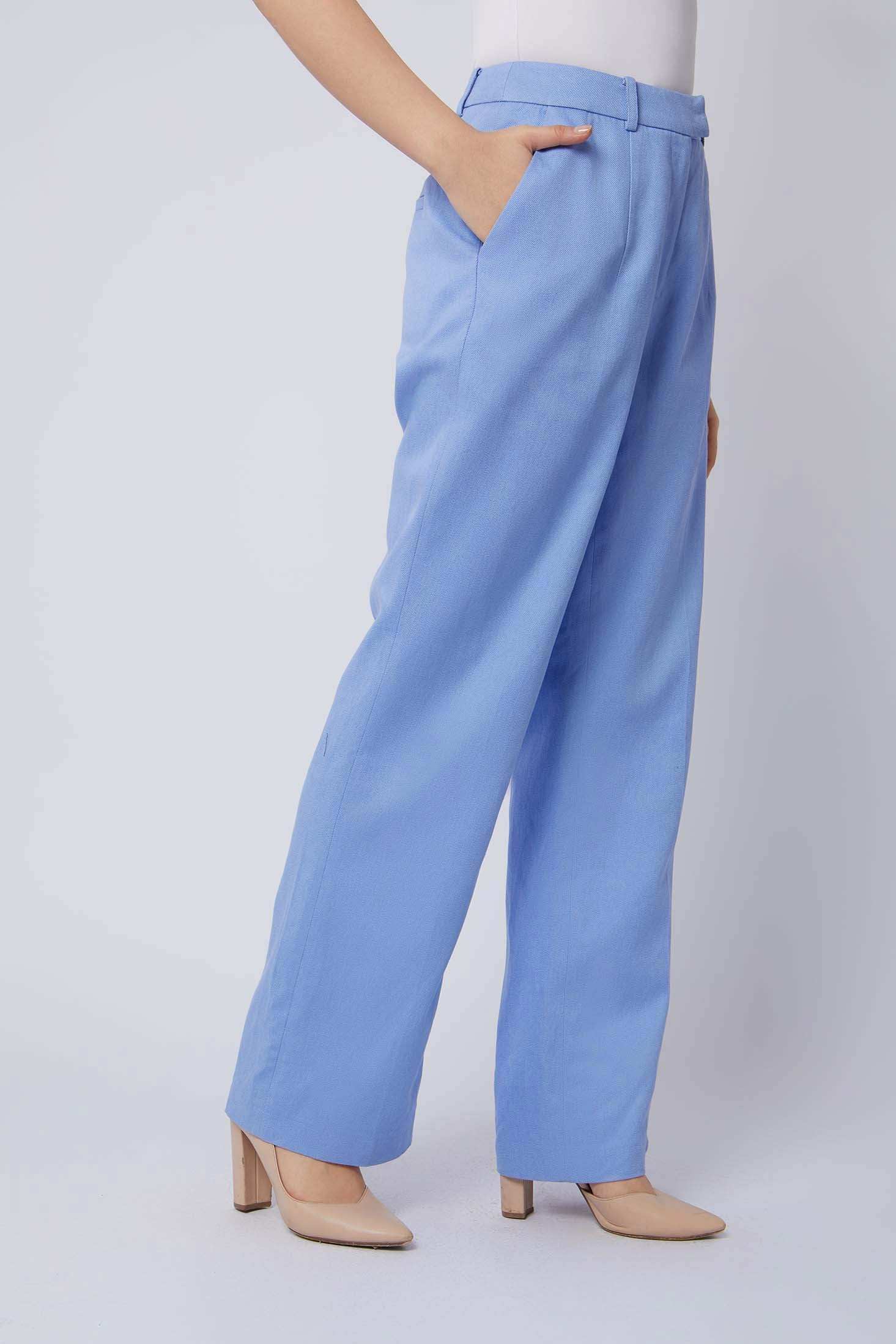 Women Regular Fit Pant - Blue - Image 2