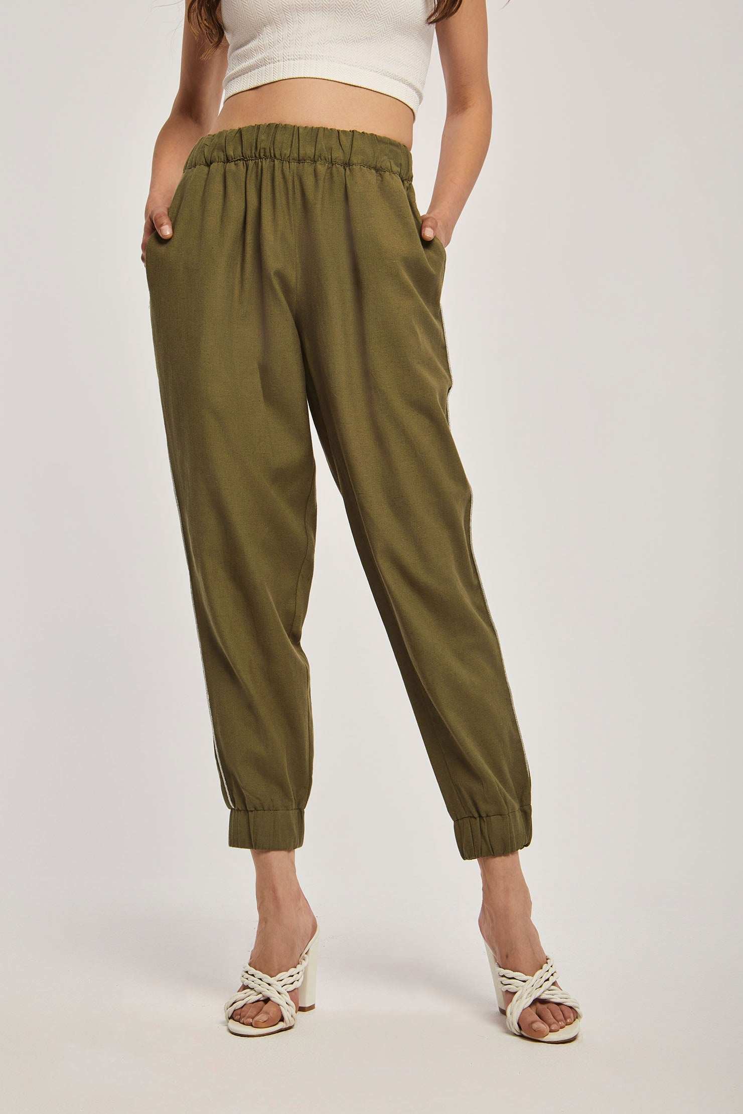 Women Regular Fit Pant -  Green - Image 2