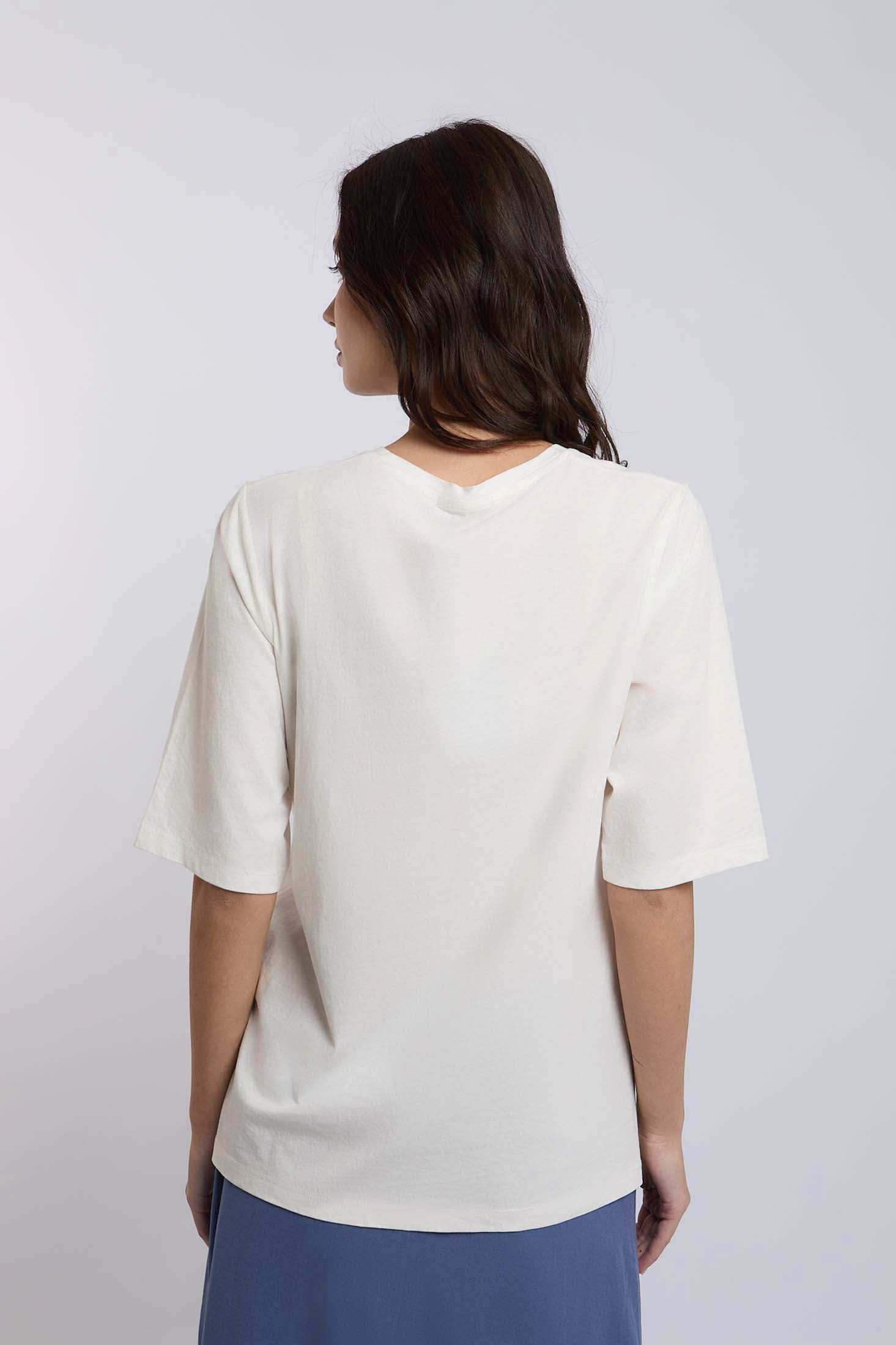 Women Regular Fit T-shirt - Off White - Image 4