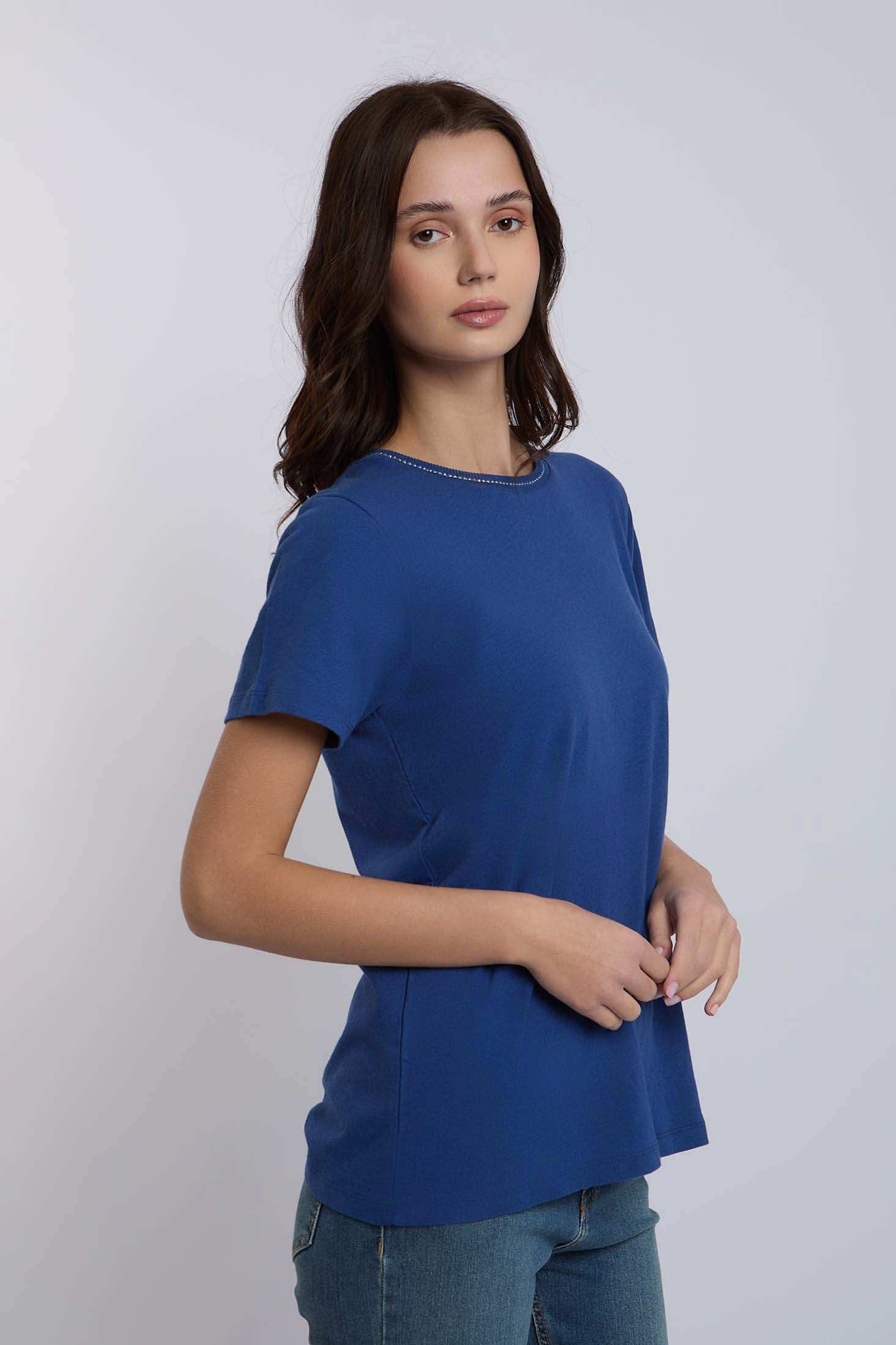 Women Regular Fit T-Shirt - Blue - Image 2