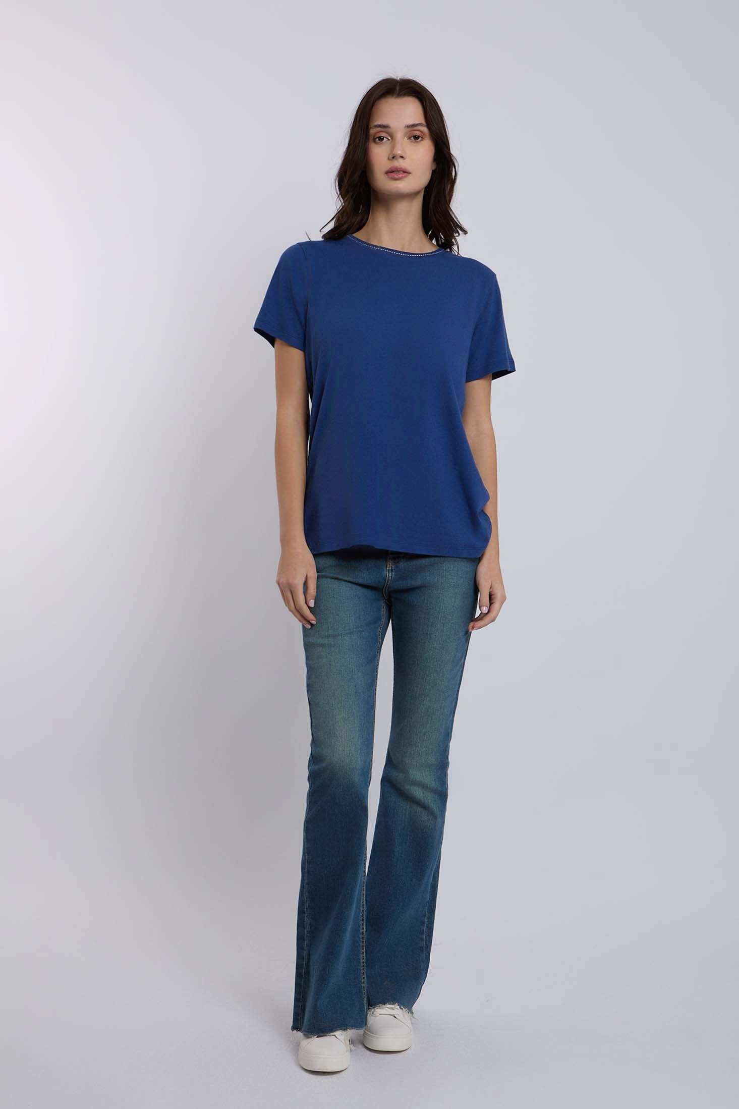 Women Regular Fit T-Shirt - Blue - Image 5