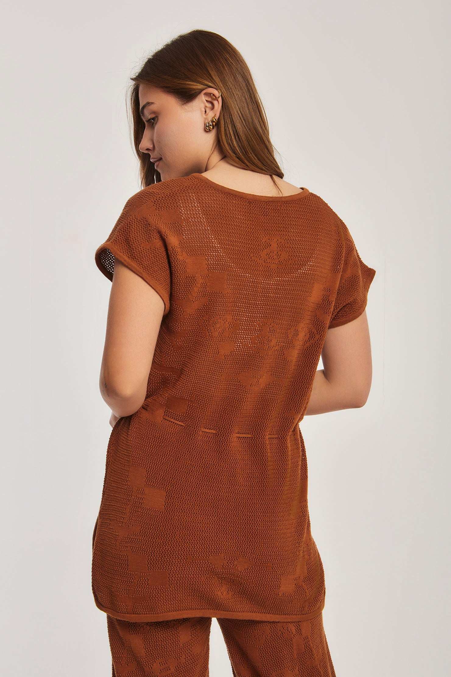 Women Regular Fit Tunic - Brown - Image 4