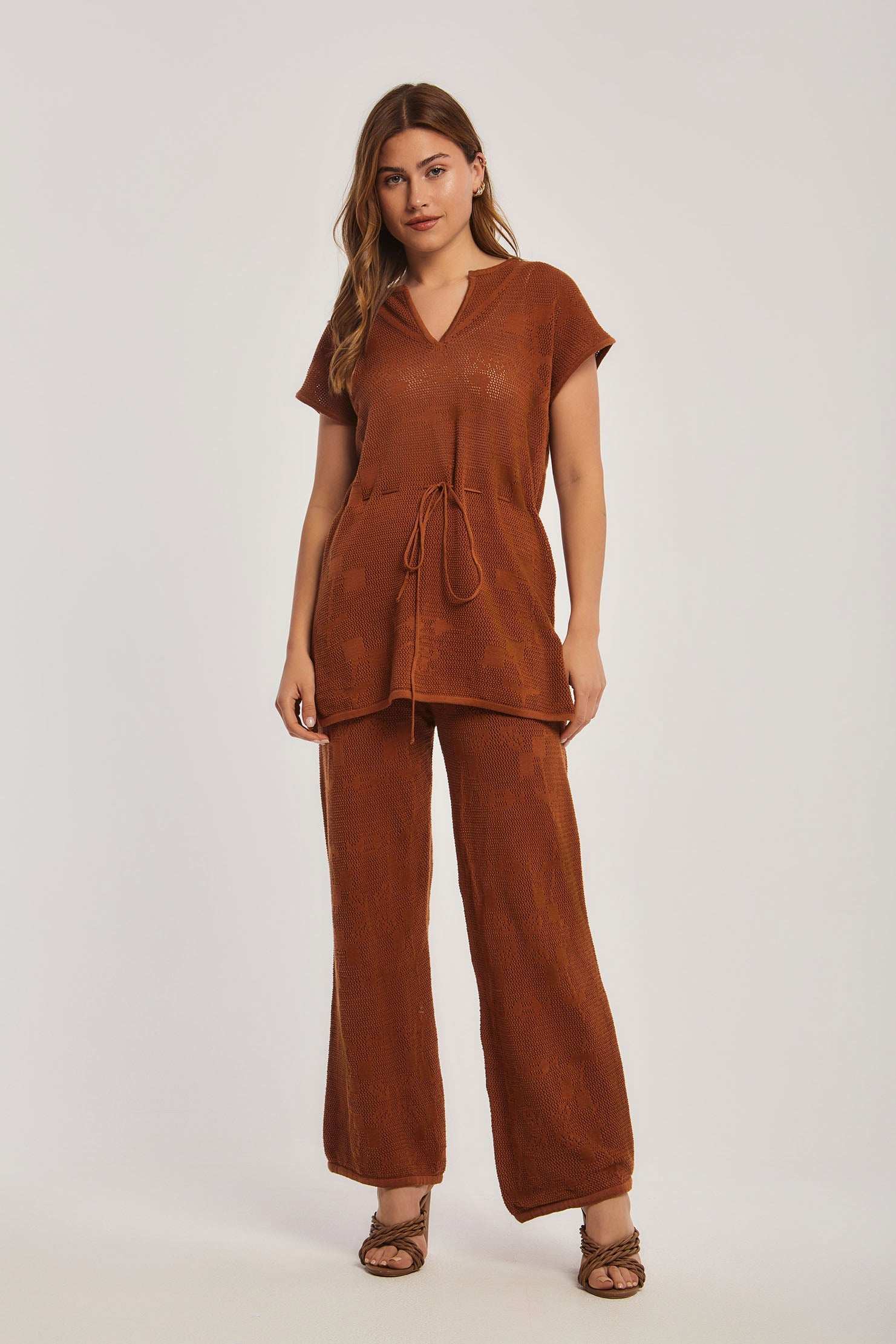 Women Regular Fit Tunic - Brown - Image 6