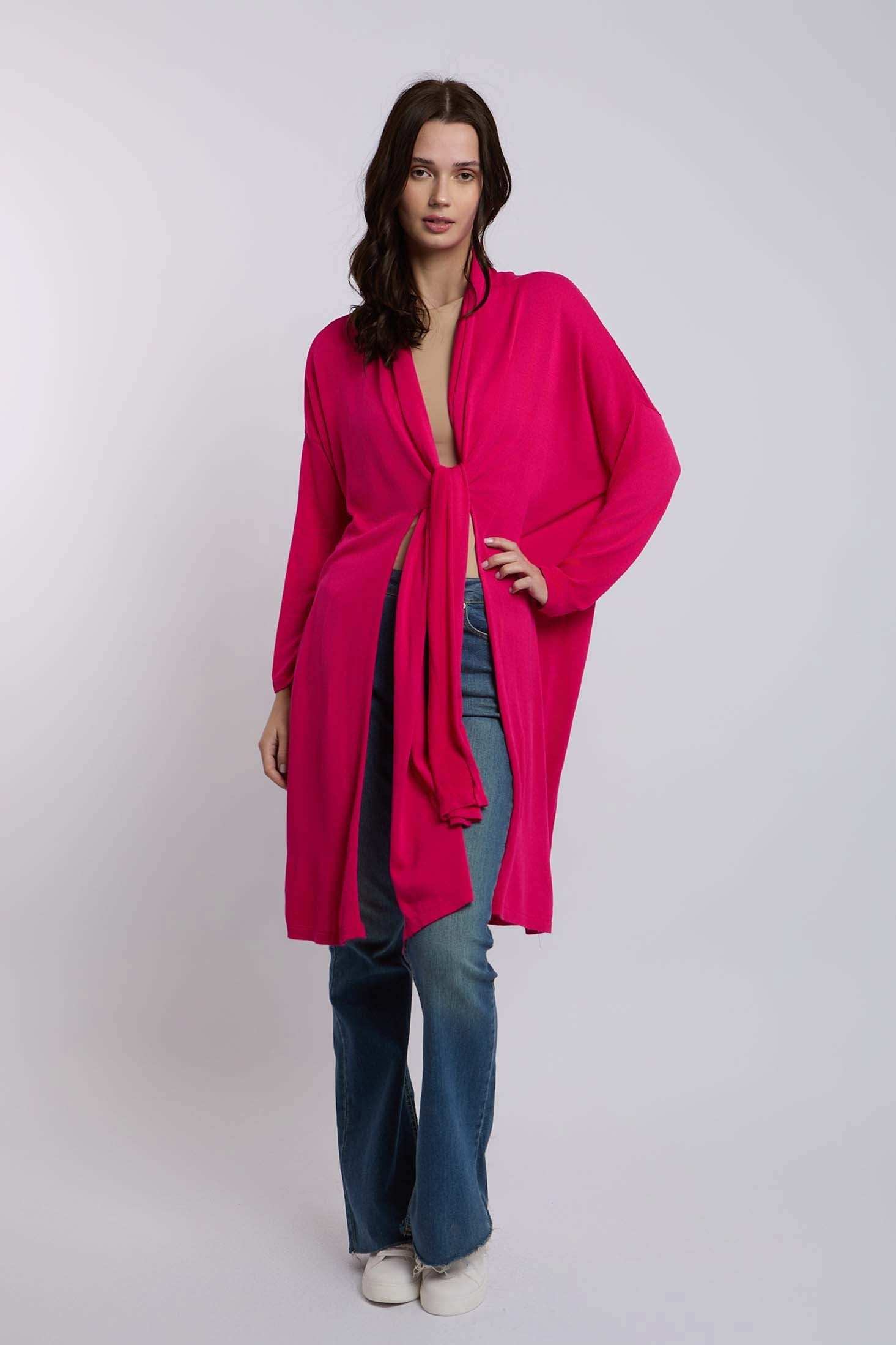 Women Regular Fit Cardigan - Pink - Image 5