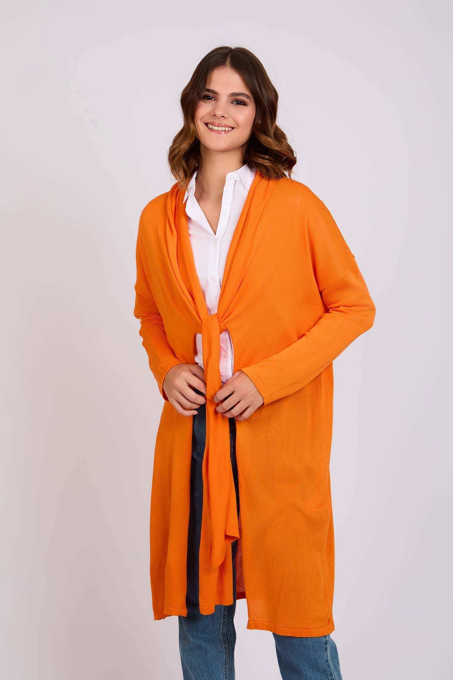 Women Regular Fit Cardigan - Musk Orange - Image 5