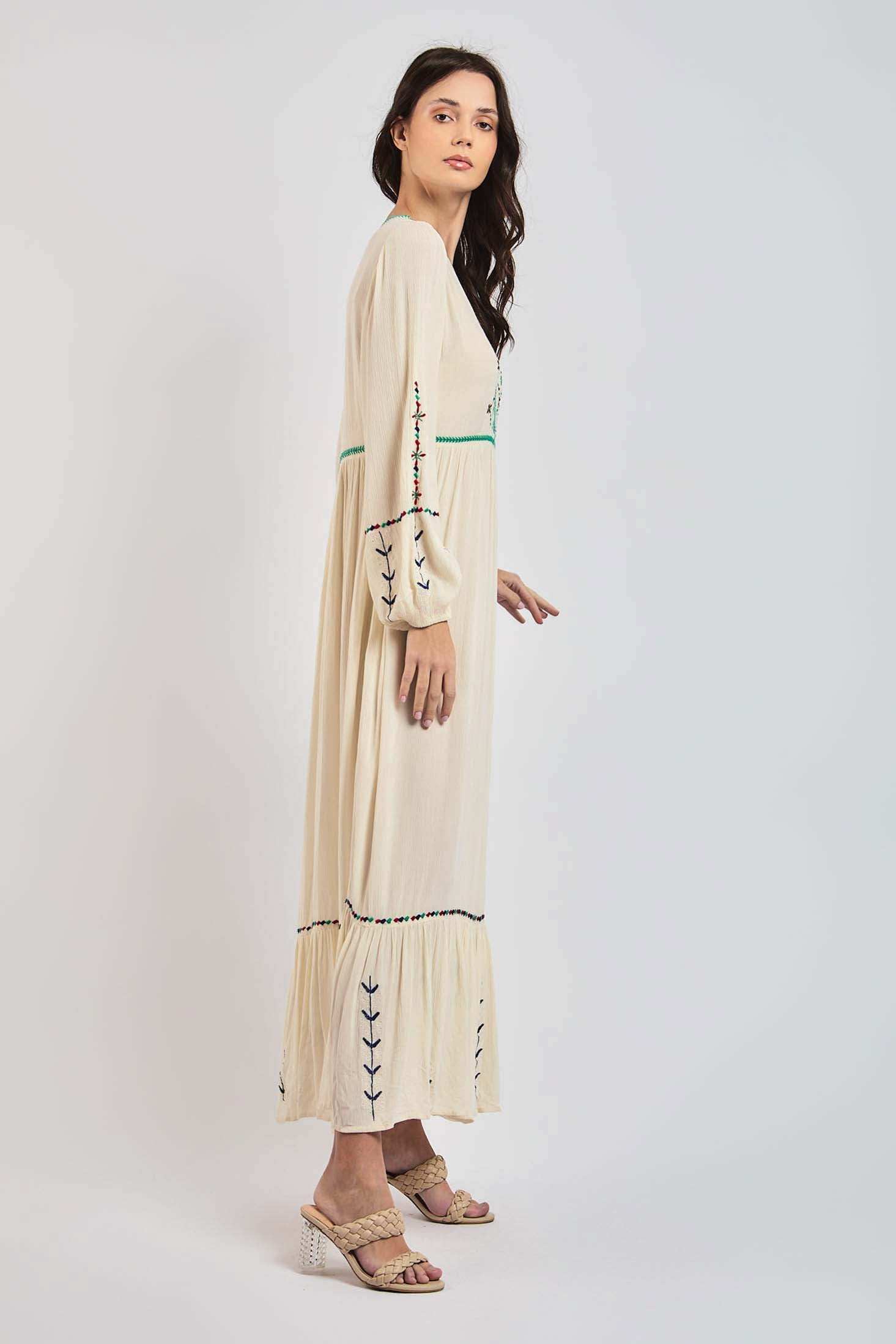Women Regular Fit Dress - Off White - Image 2