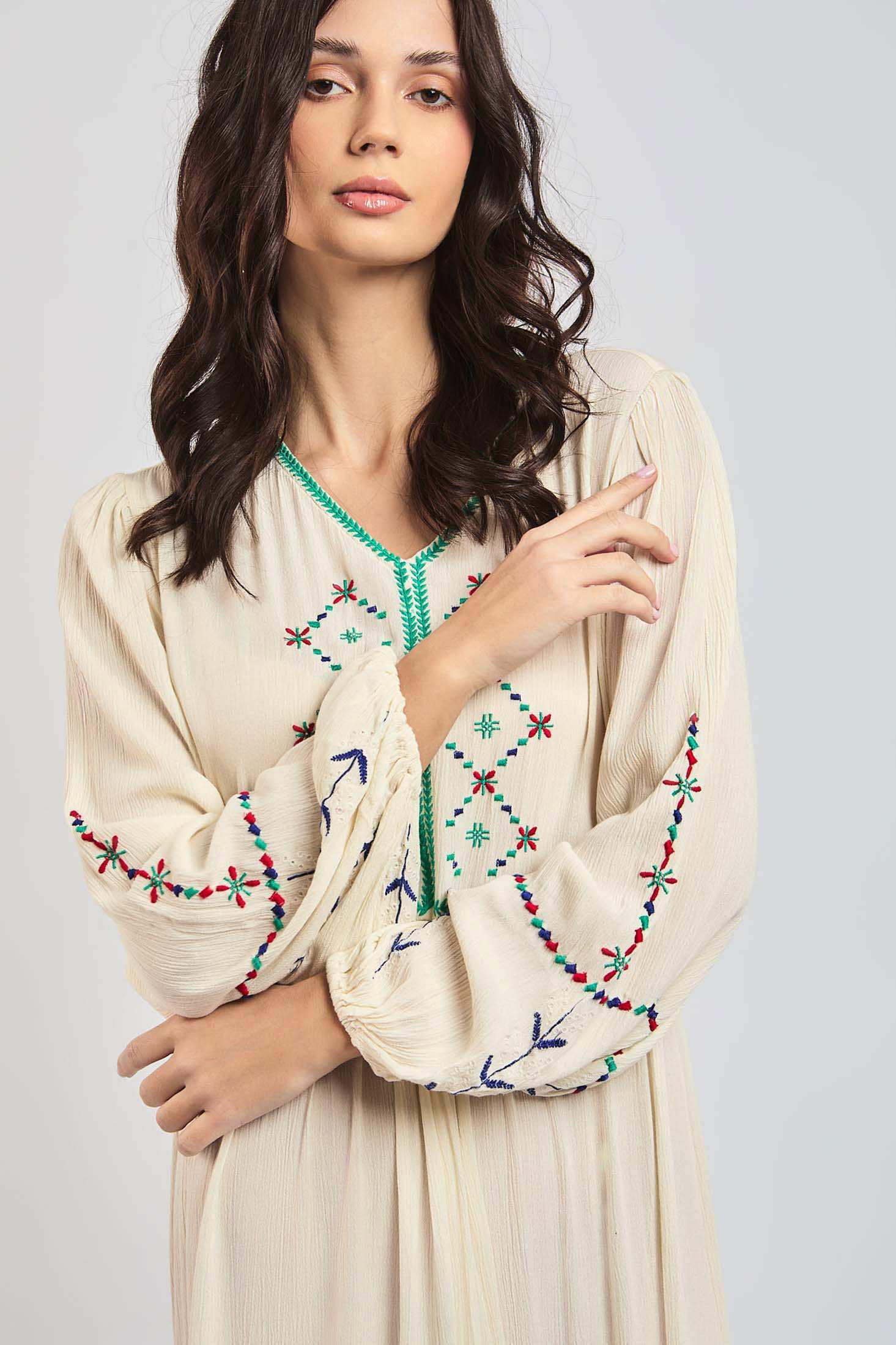 Women Regular Fit Dress - Off White - Image 4