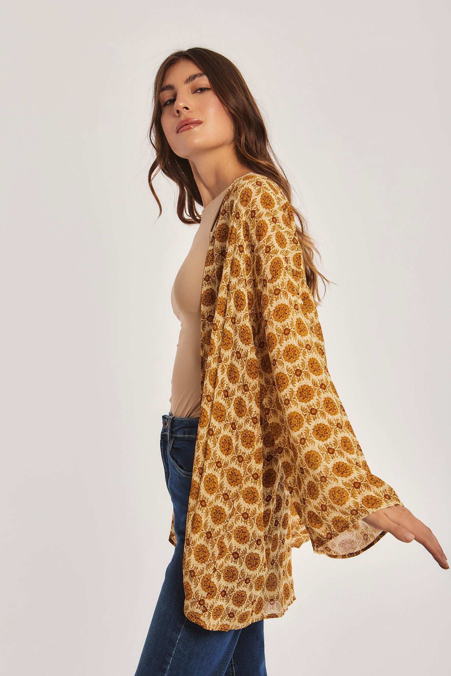 Women Regular Fit Kimono - Multicolorcolor - Image 3