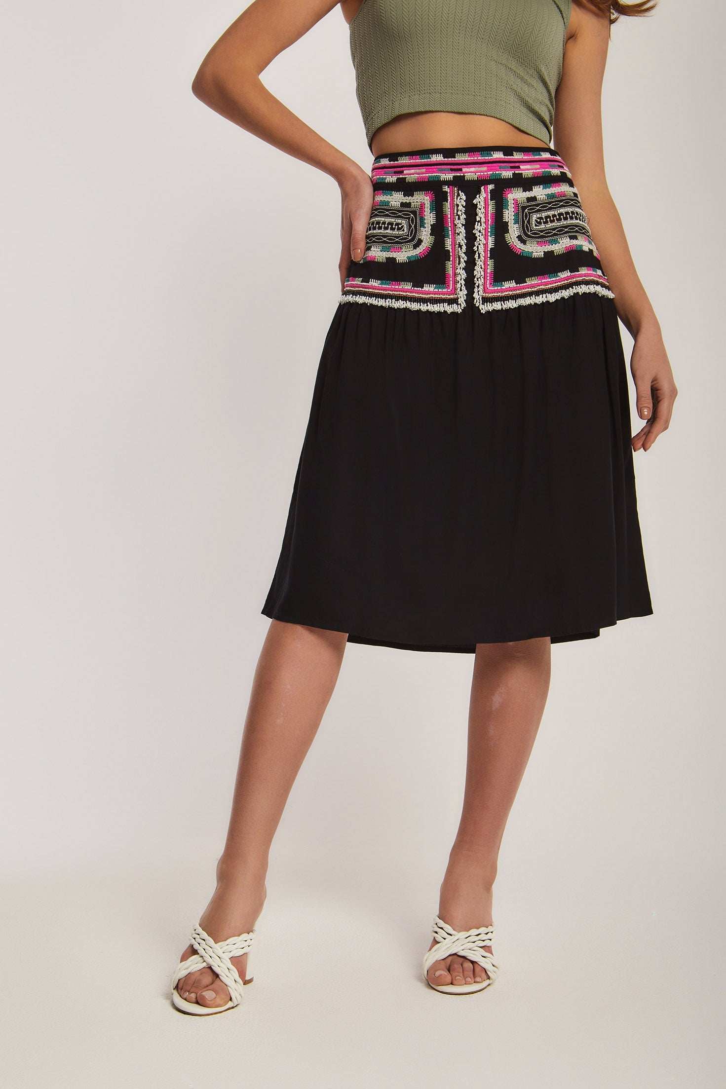 Women Regular Fit Skirt - Black - Image 3
