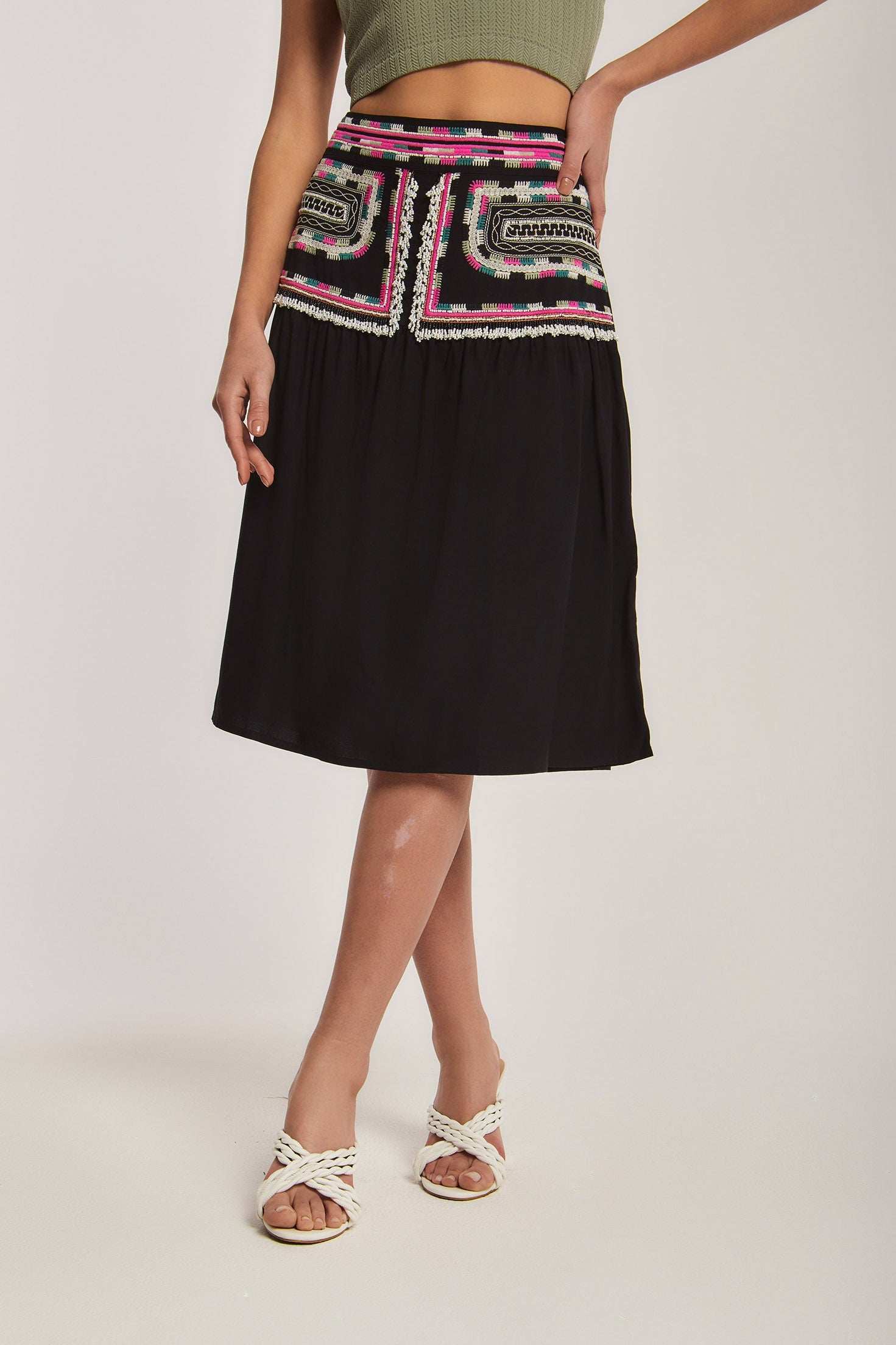 Women Regular Fit Skirt - Black - Image 4