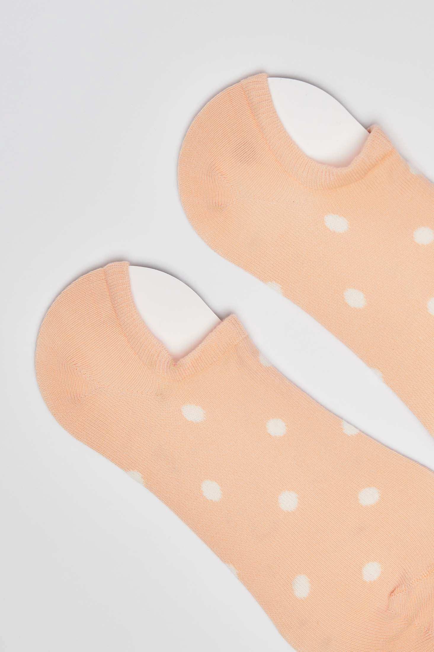 No-Show Polka Dot Print Liner Socks - Image 2