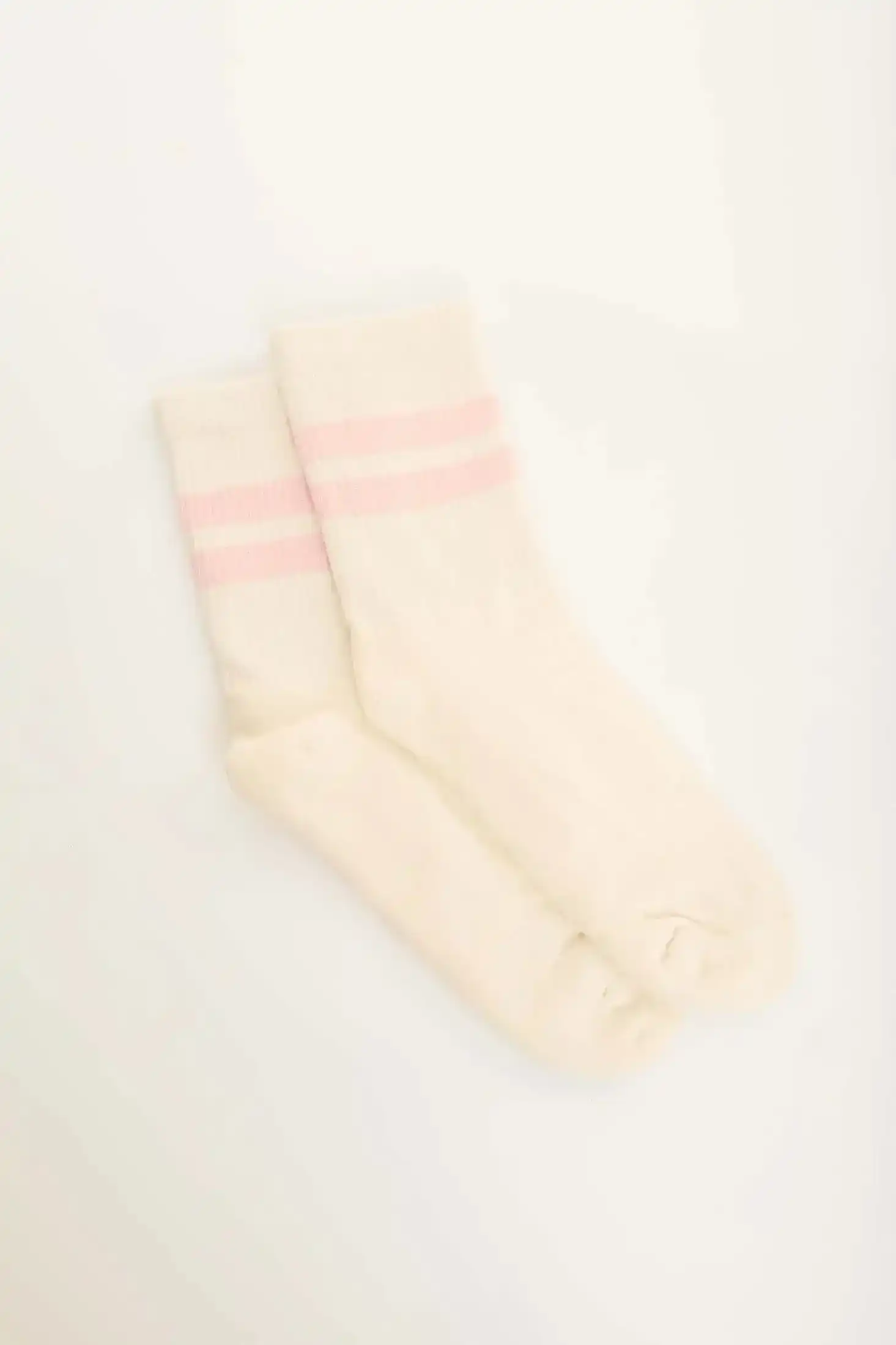 Ribbed Ankle-Length Striped Sport Socks