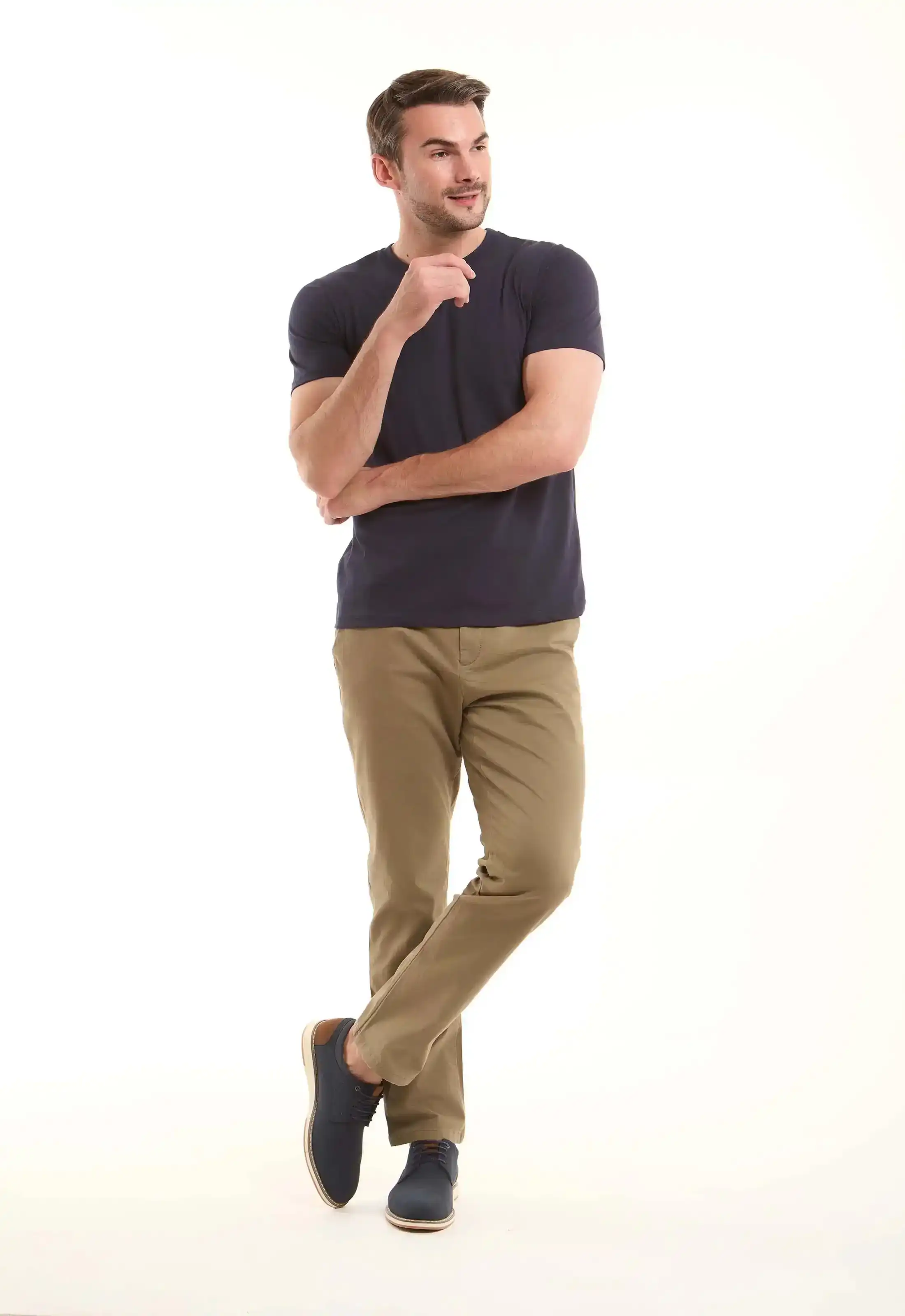 Navy Cotton Crew Neck T-Shirt - Image 5