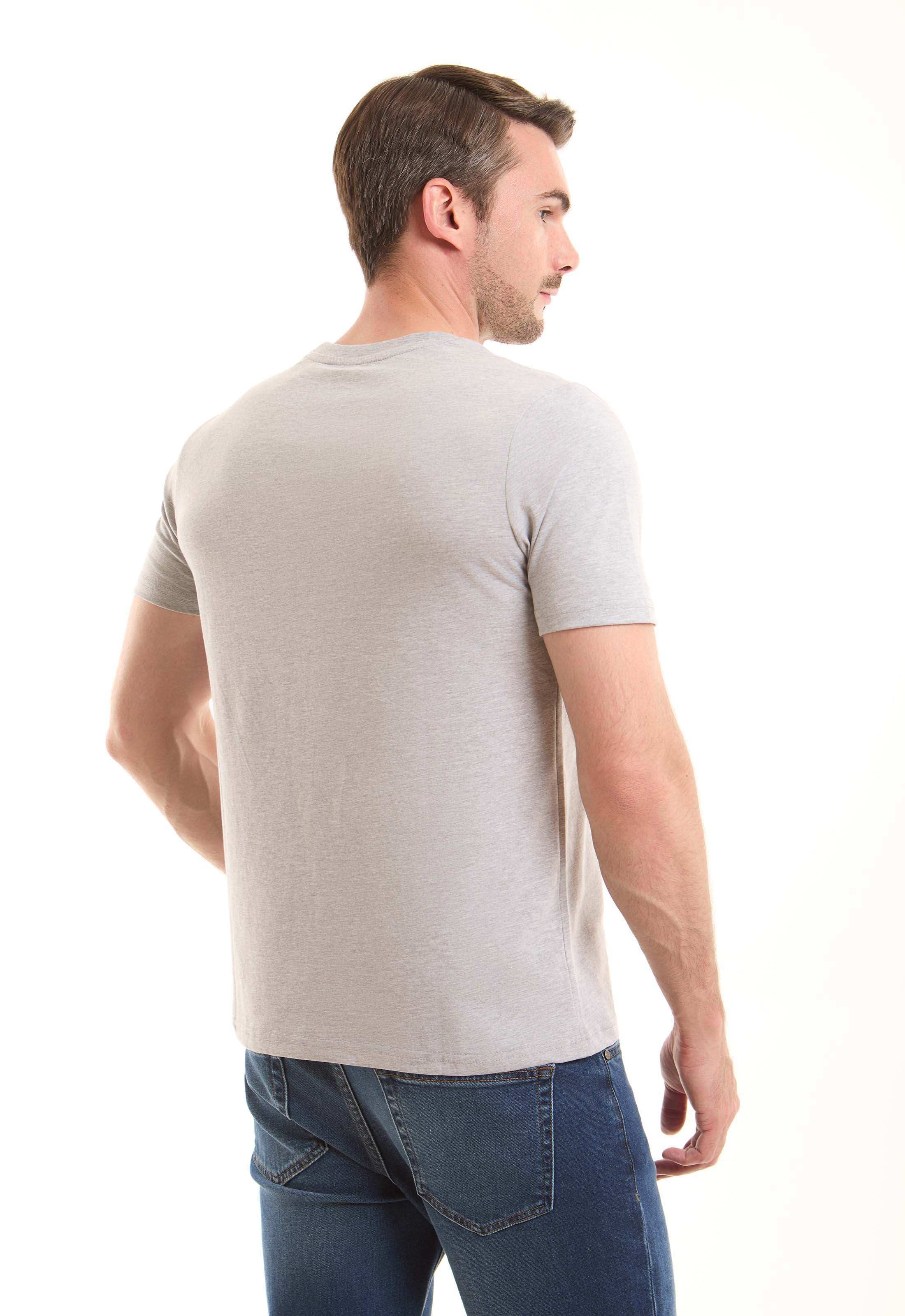 Light Grey Cotton Blend T-Shirt - Image 3