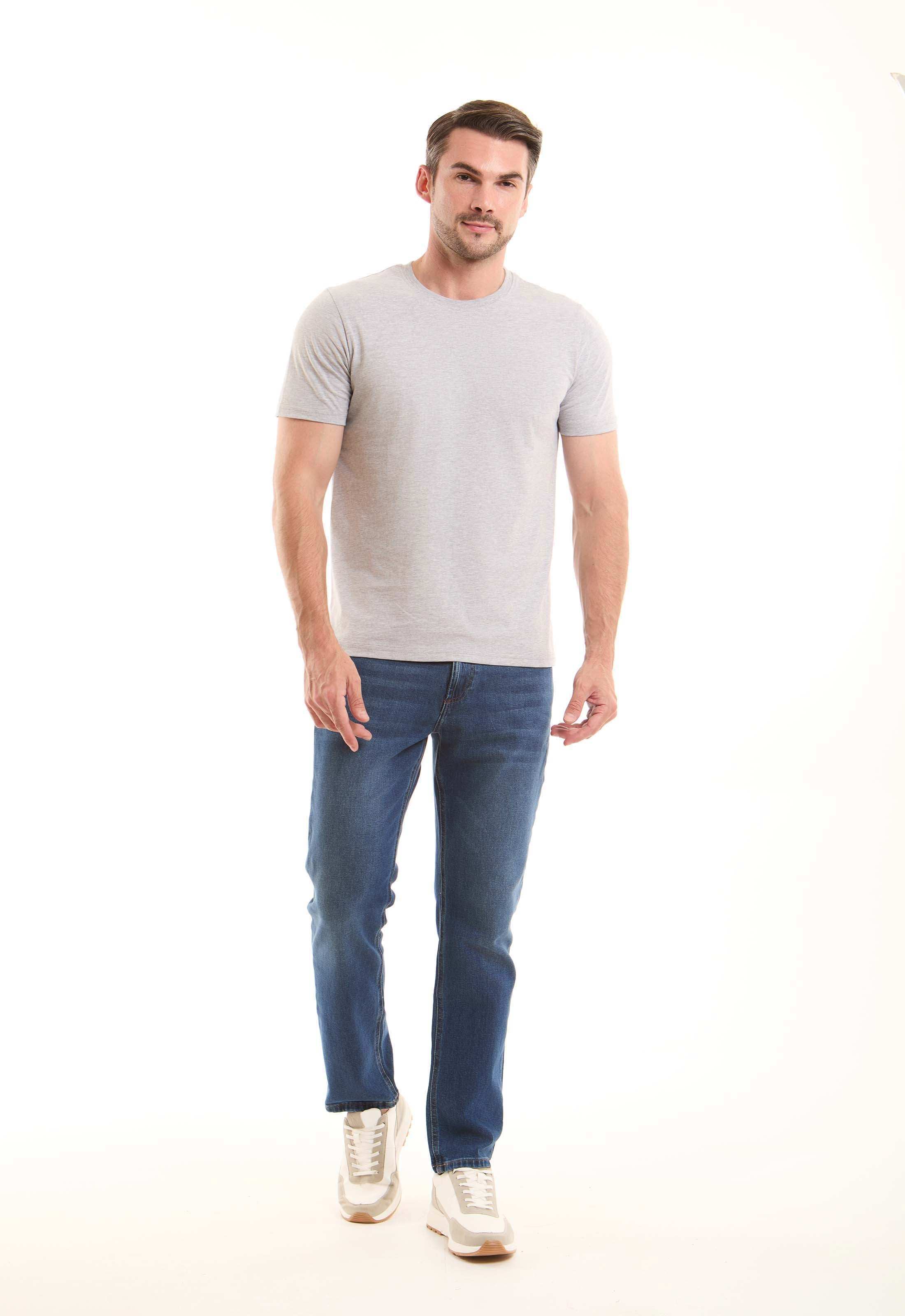 Light Grey Cotton Blend T-Shirt - Image 4