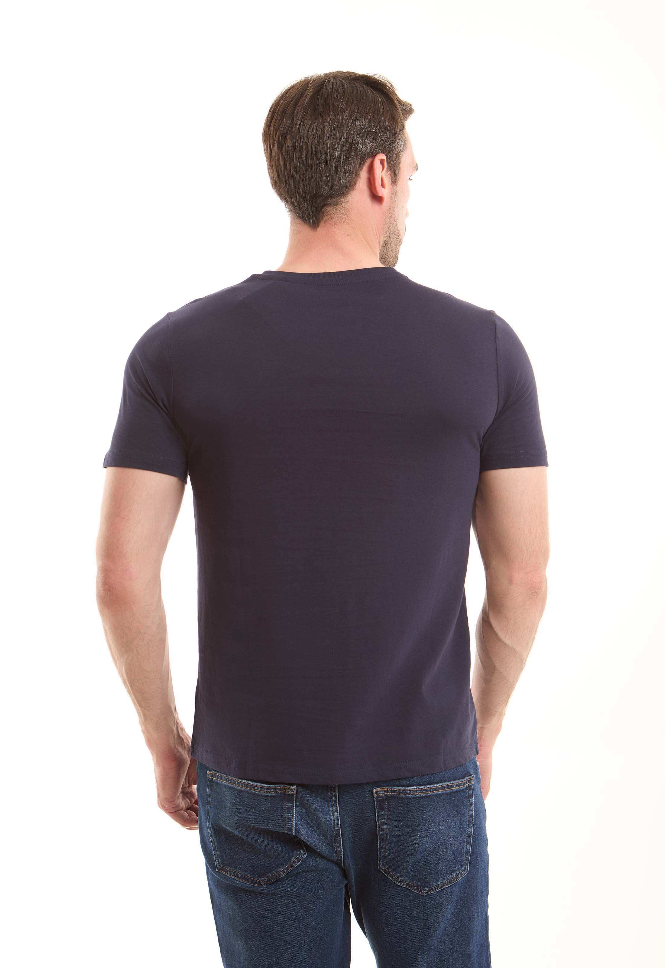 V-Neck Navy Basic Tee - Image 3