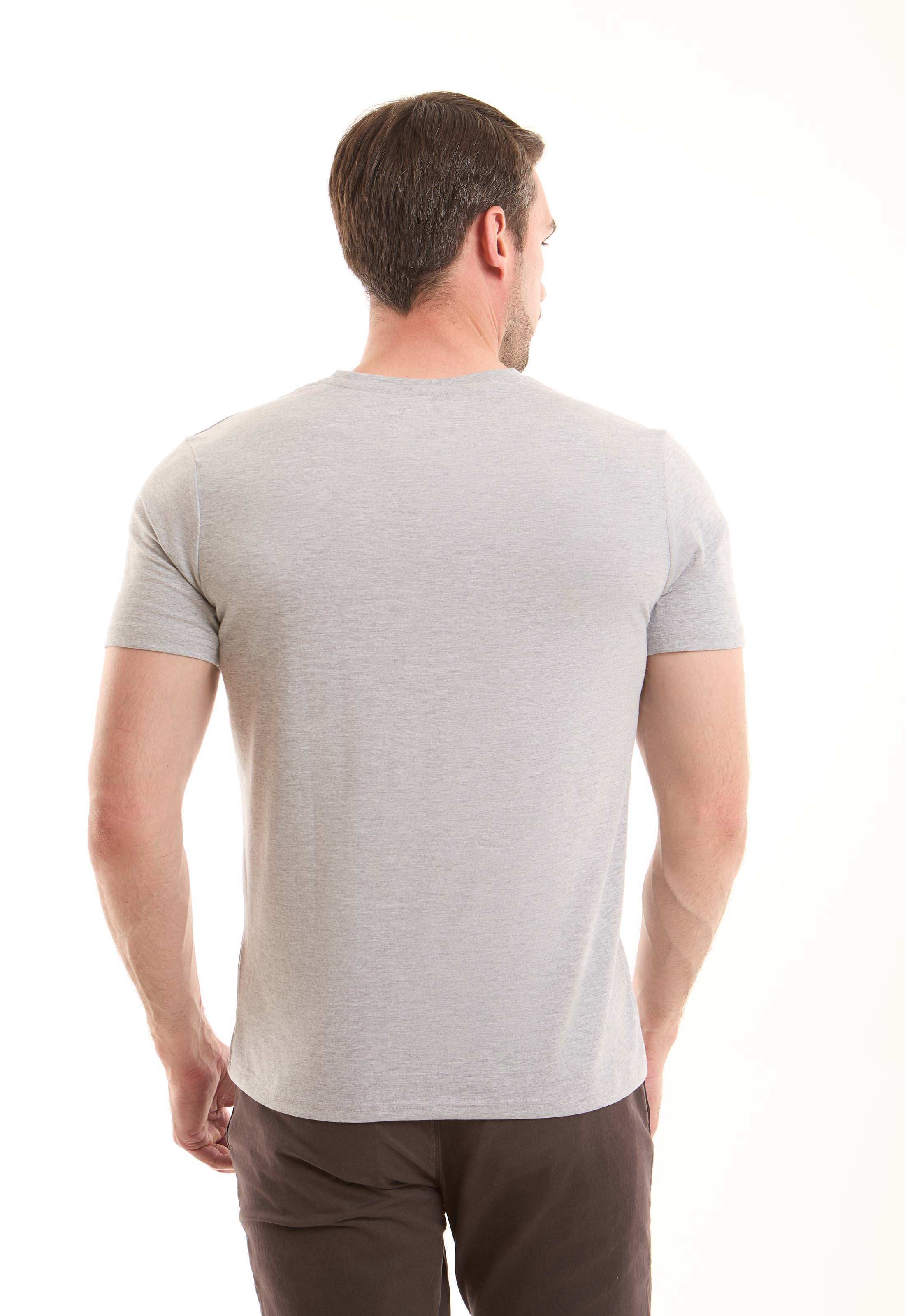 V-Neck Solid Basic Tee - Image 3