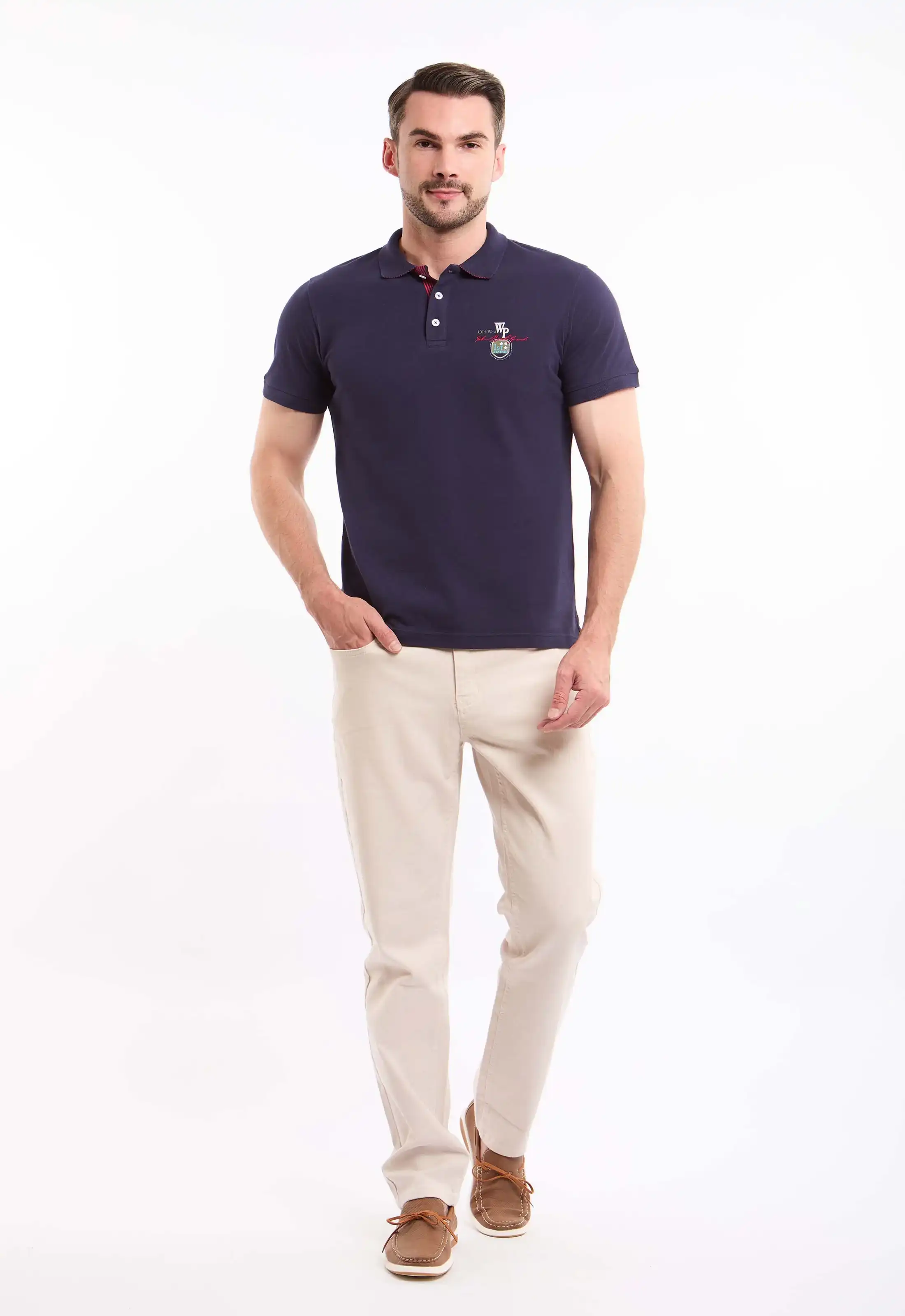 Pique Short Sleeves Buttoned Polo Shirt - Image 4