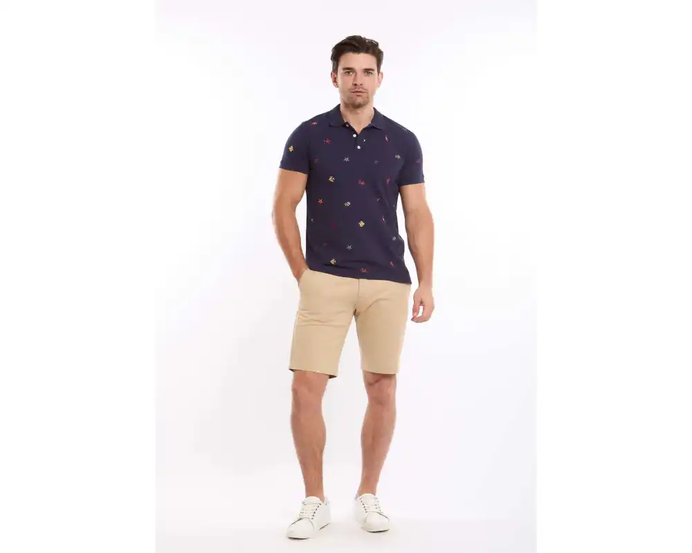 Sea Creatures Prints Casual Polo Shirt - Image 3