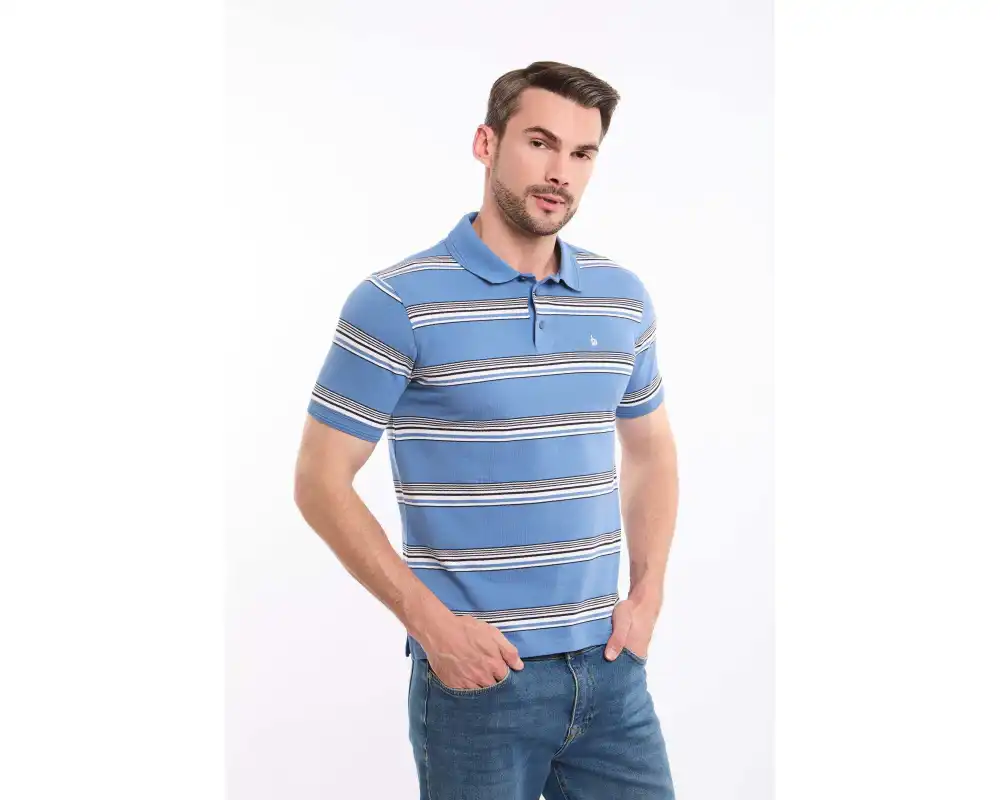 Striped Short Sleeves Elegant Polo Shirt - Image 2
