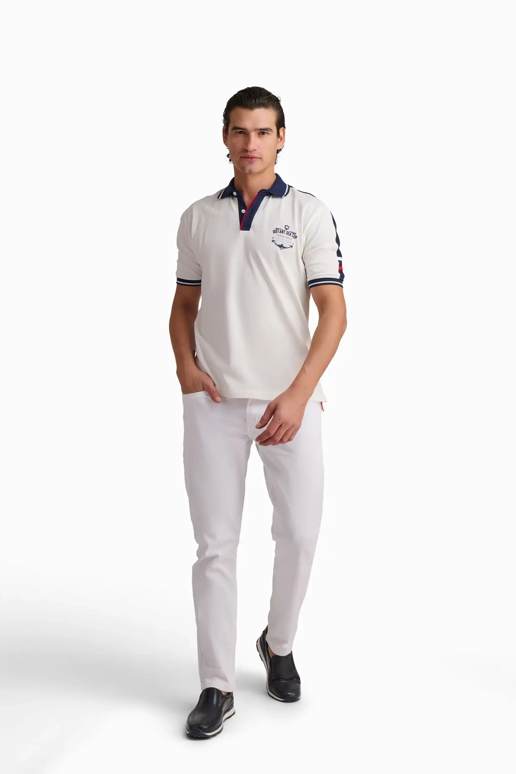 Off-White Nautical Cotton Polo Shirt