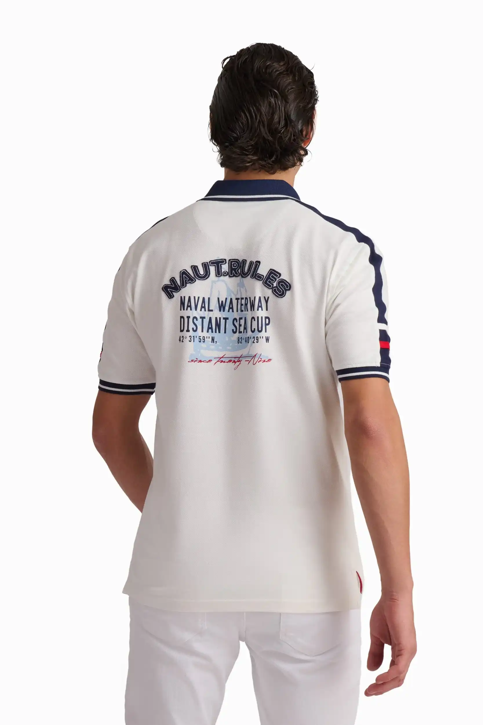 Off-White Nautical Cotton Polo Shirt - Image 3