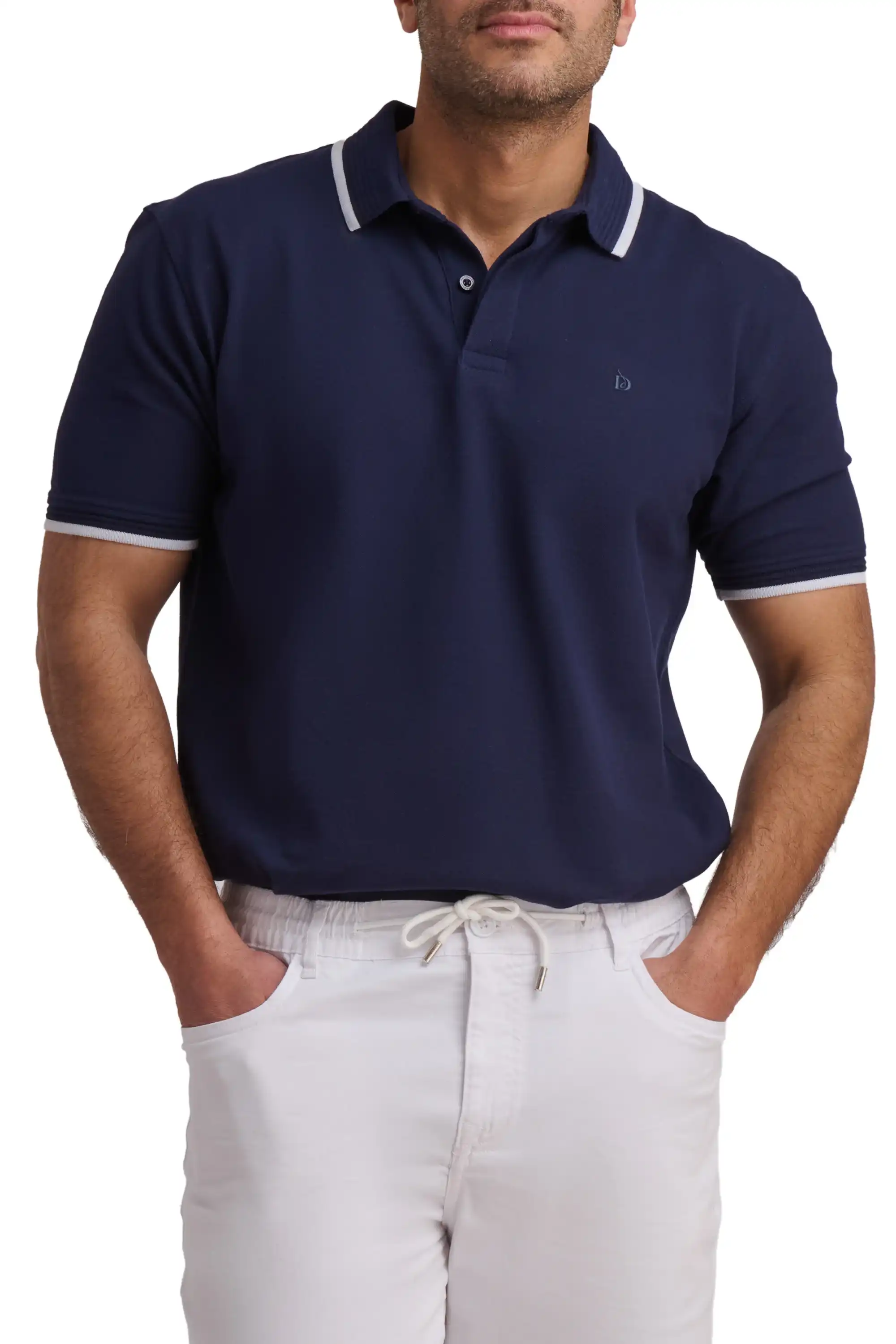 Cotton Polo Shirt with Contrast Trim - Image 11