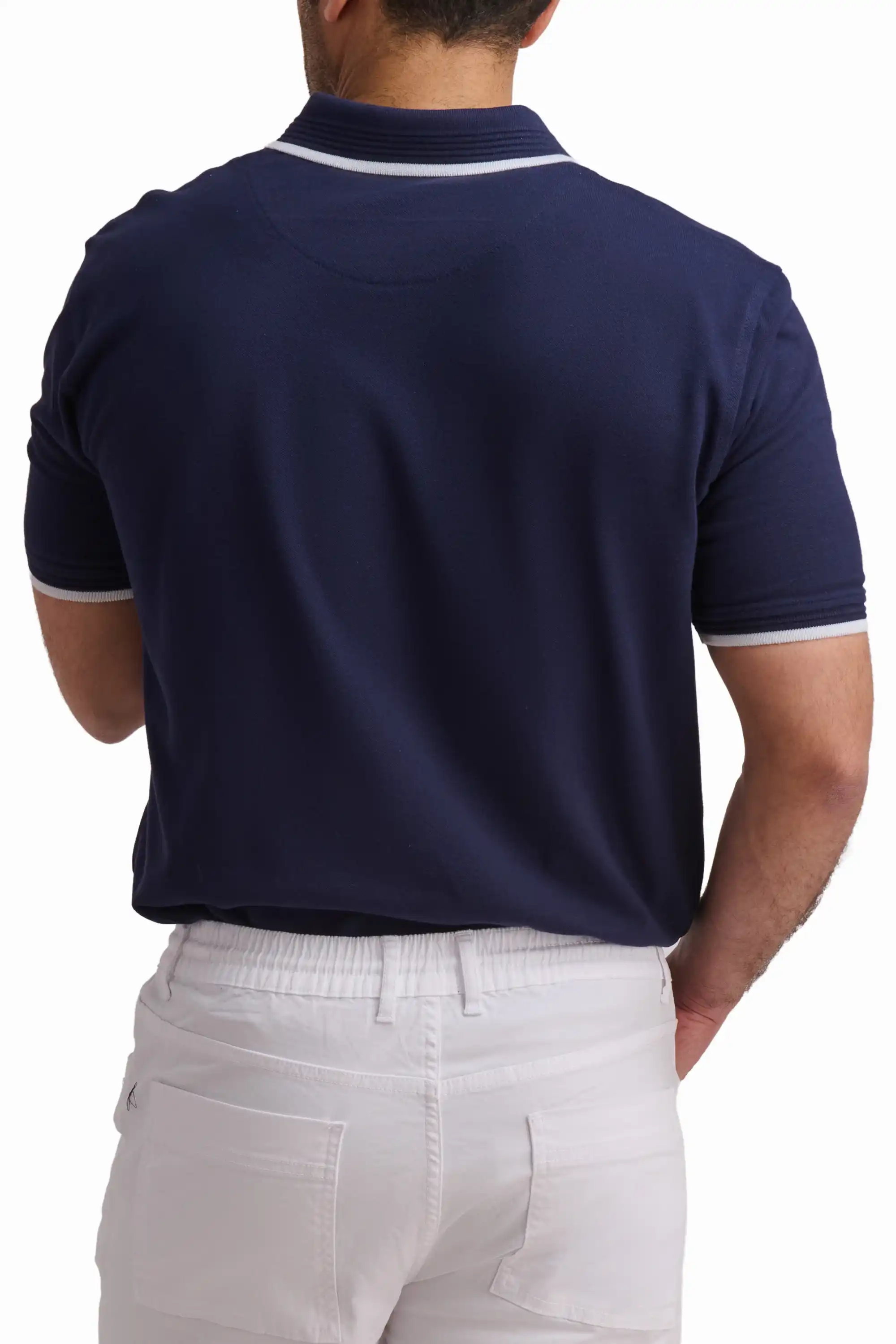 Cotton Polo Shirt with Contrast Trim - Image 13