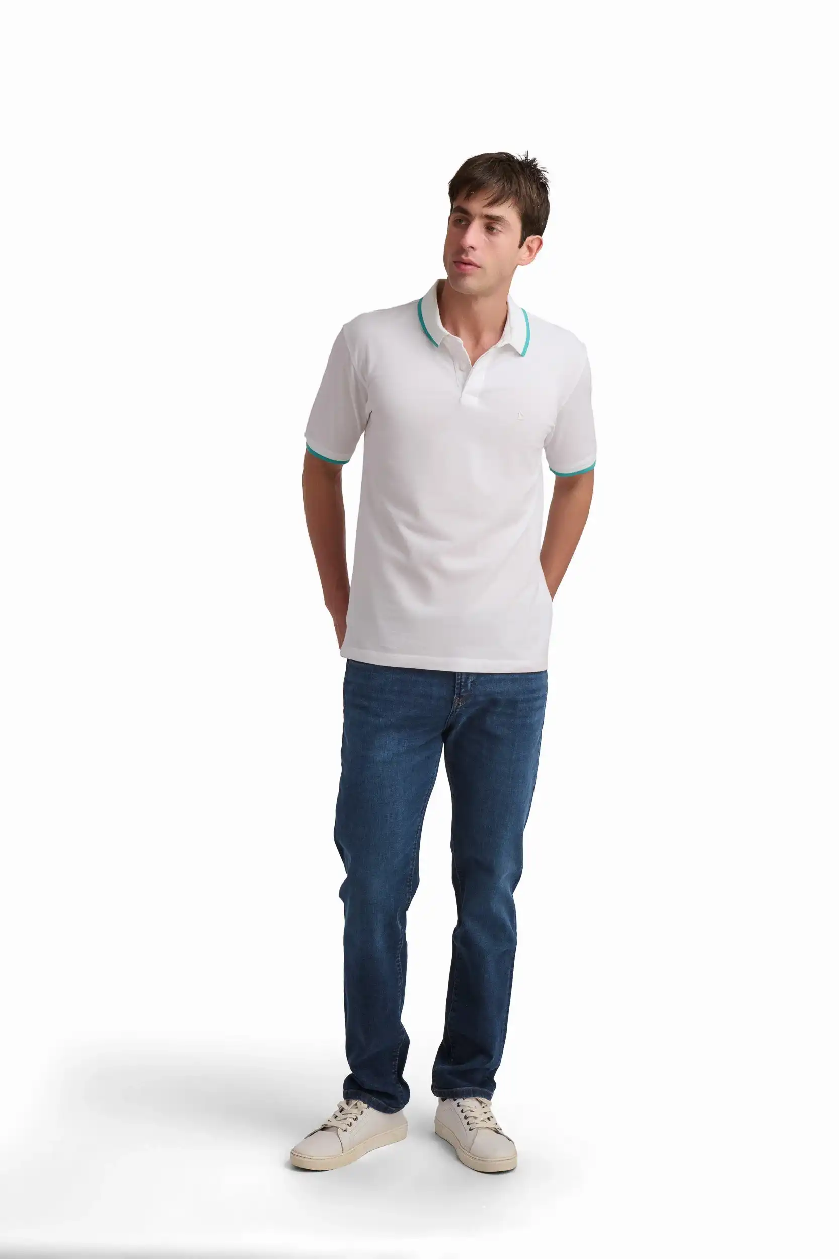 Cotton Polo Shirt with Contrast Trim - Image 14