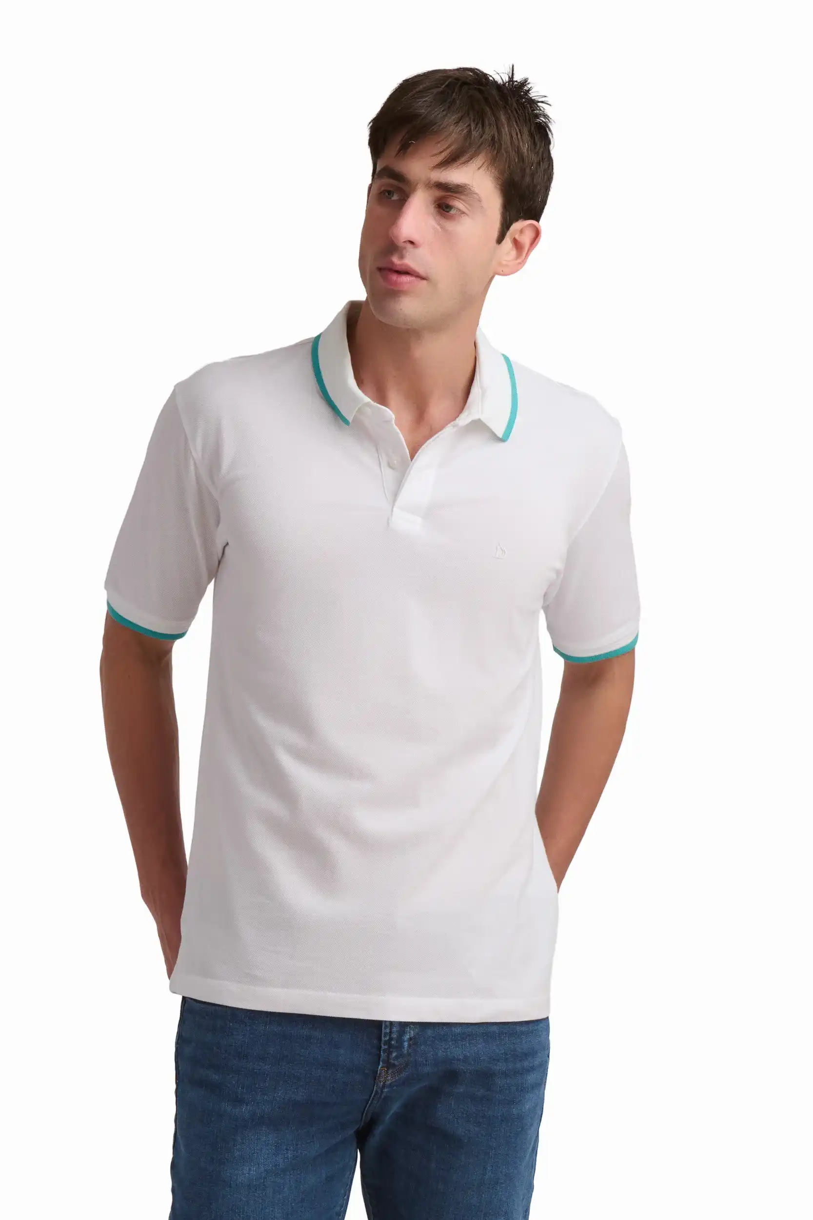 Cotton Polo Shirt with Contrast Trim - Image 15