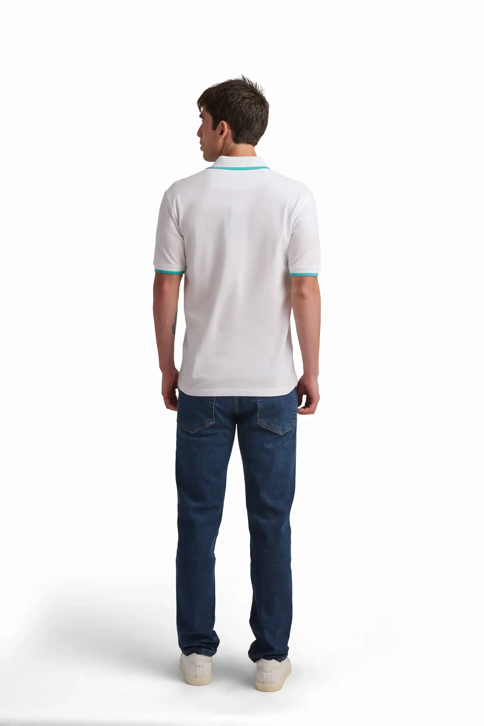 Cotton Polo Shirt with Contrast Trim - Image 17