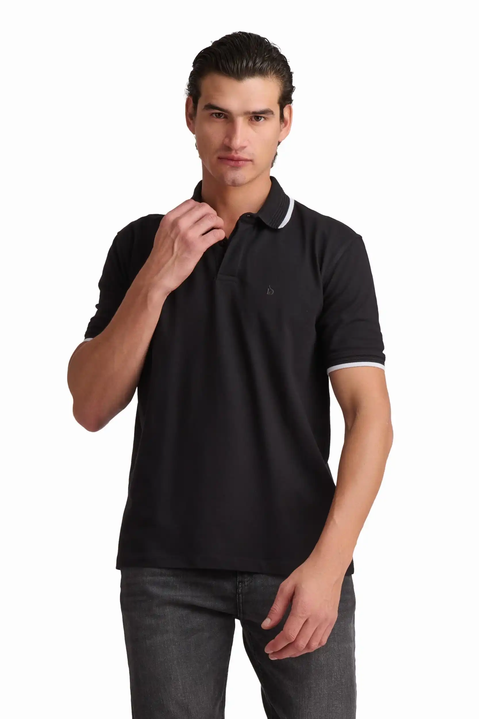 Cotton Polo Shirt with Contrast Trim - Image 2
